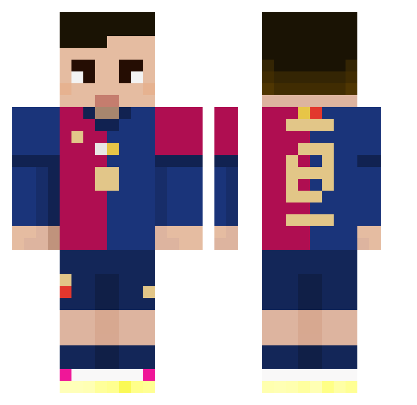zweeteend Minecraft skin, front and back view