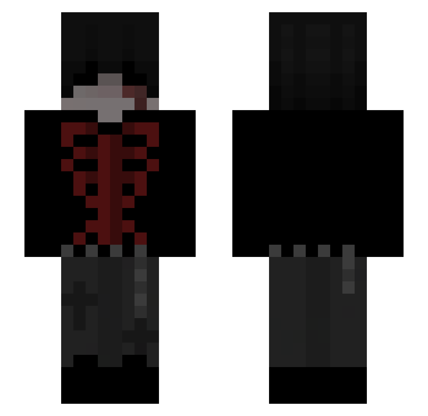 Aqziqo Minecraft skin, front and back view