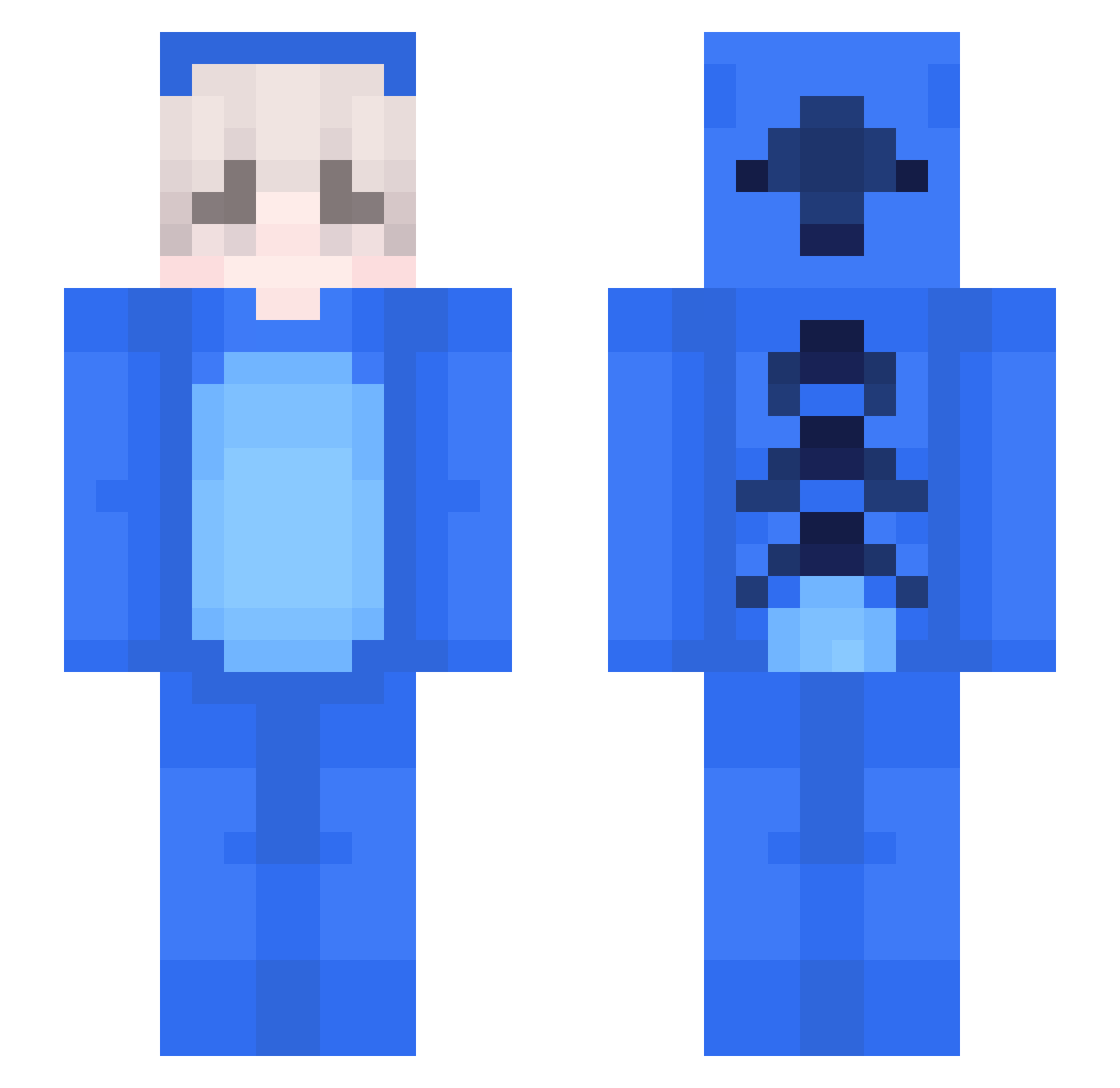 3xoiieci Minecraft skin, front and back view