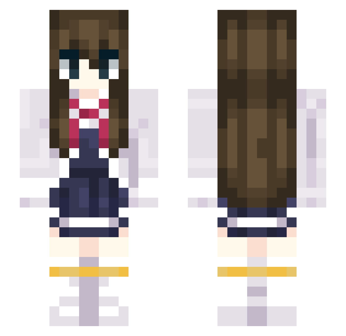 Kadnify Minecraft skin, front and back view