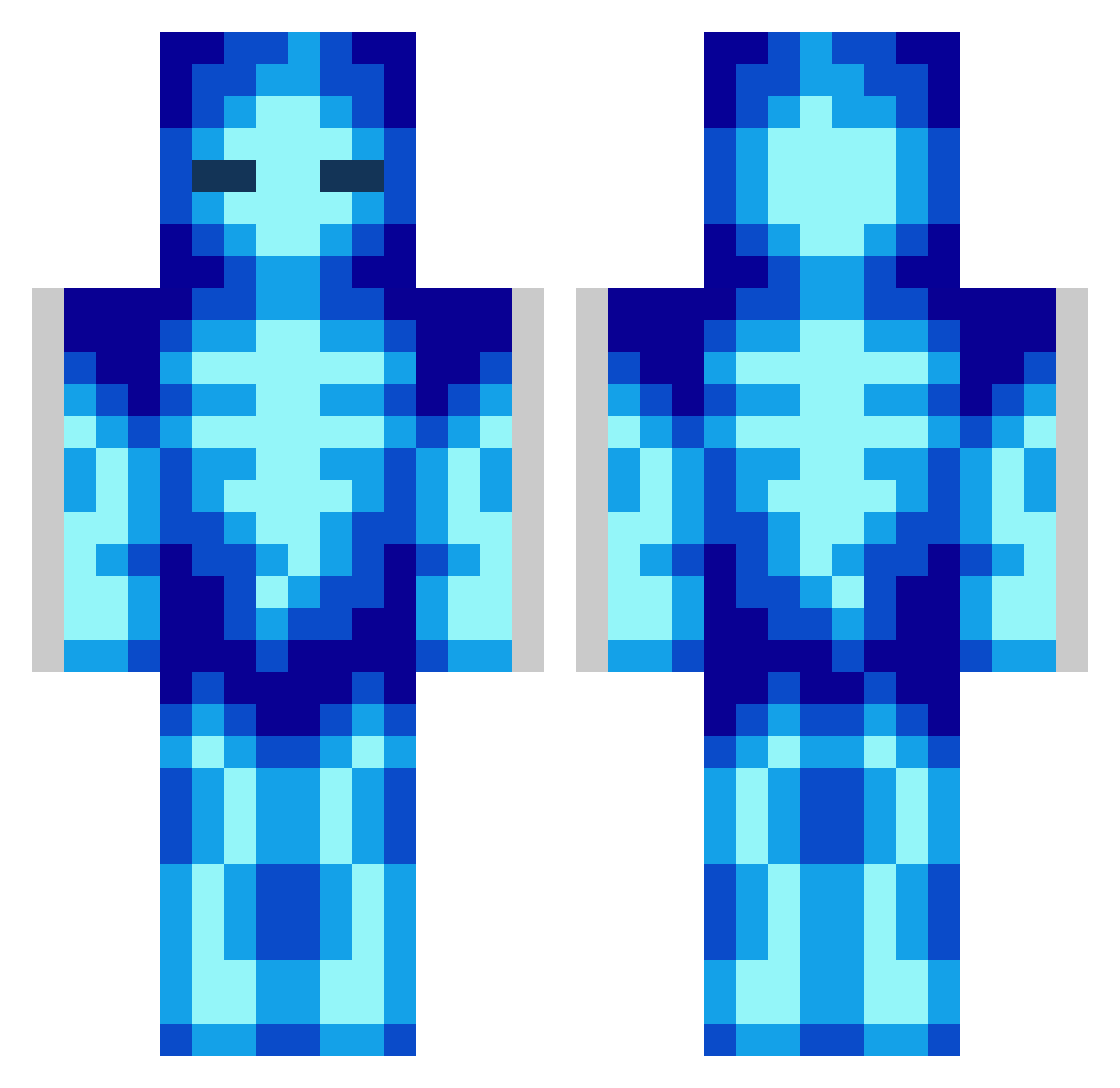 wwwtvshov Minecraft skin, front and back view