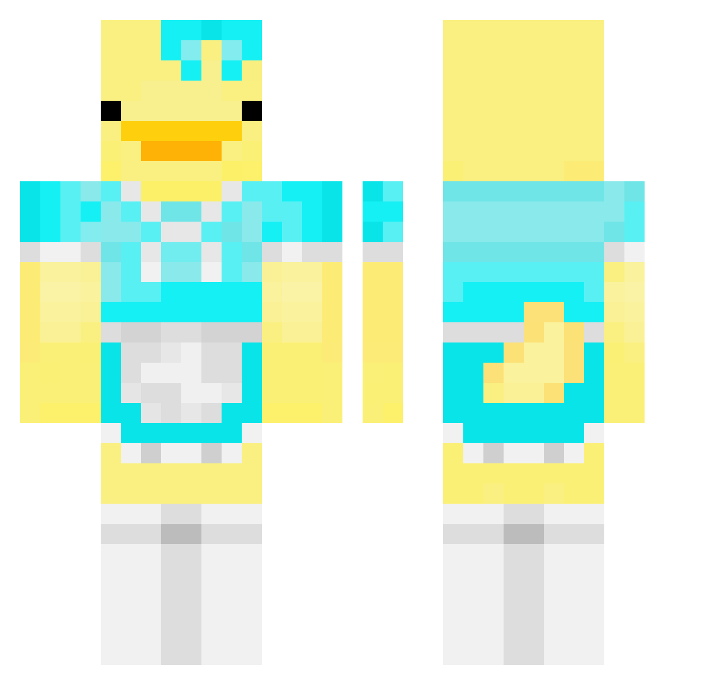 RASENSHURIKE Minecraft skin, front and back view