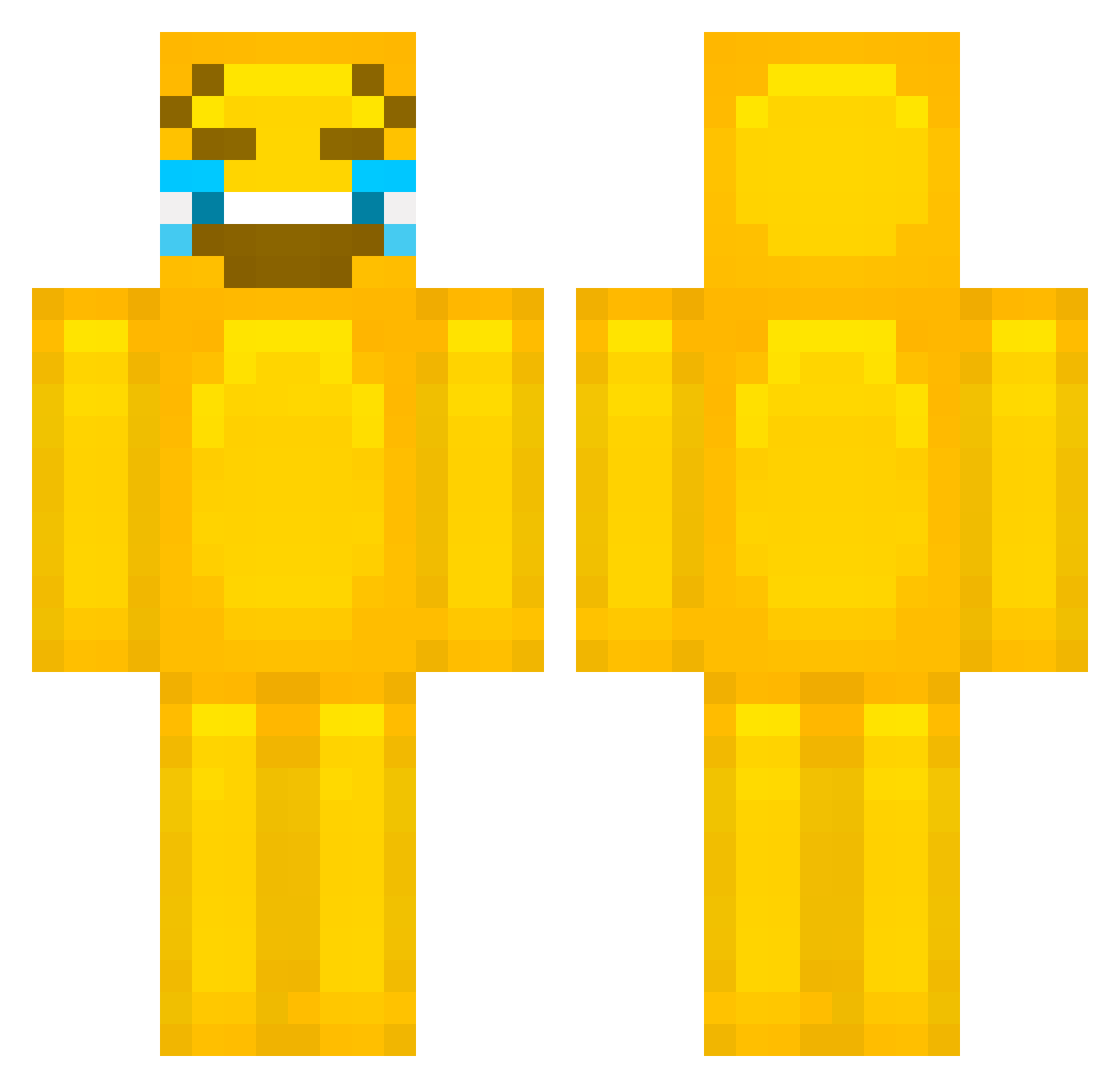 Shaneks Minecraft skin, front and back view