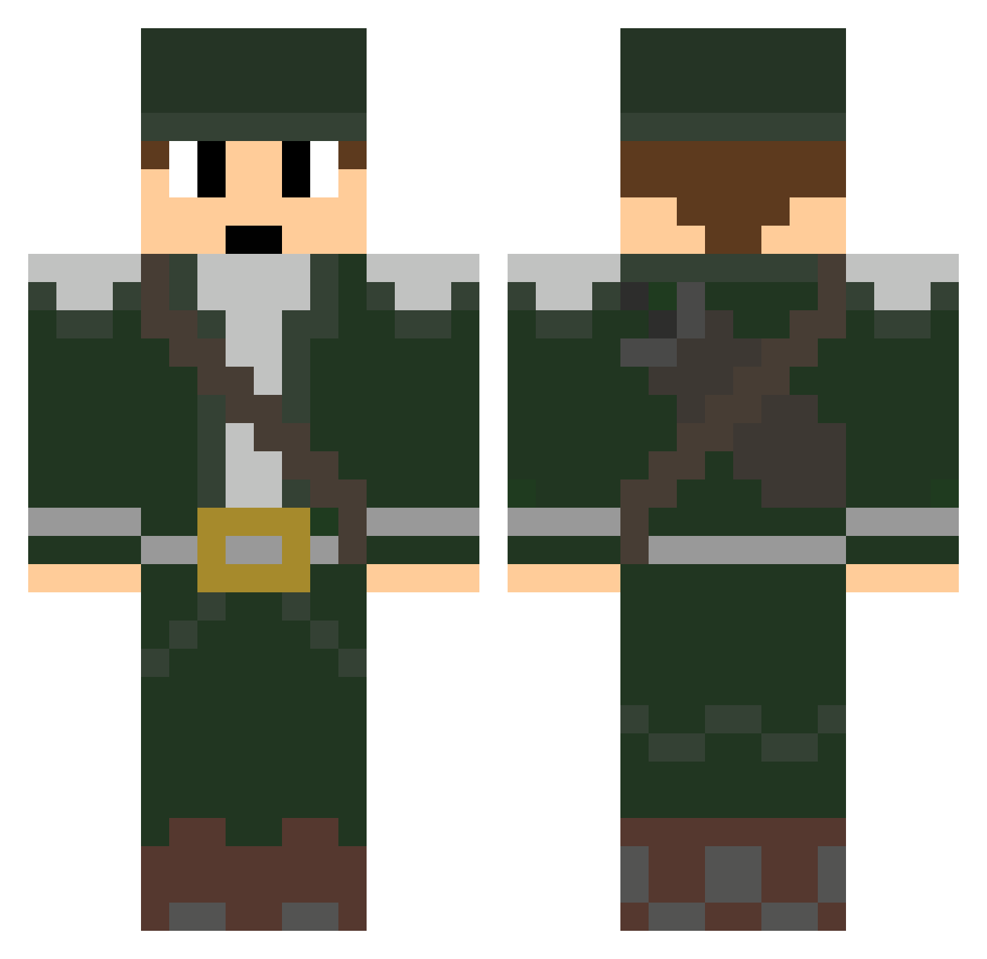 Valvar Minecraft skin, front and back view