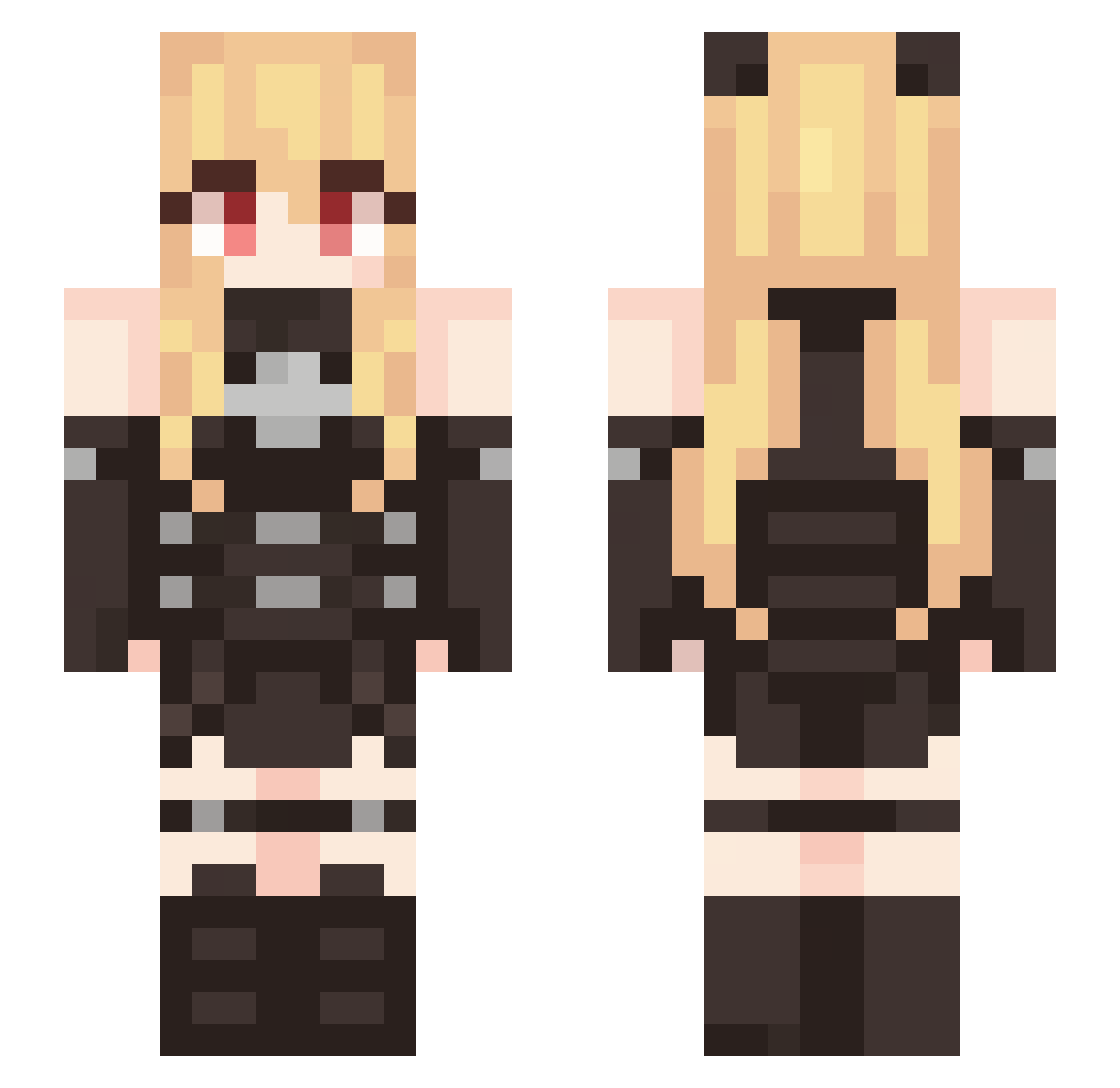 Terrane Minecraft skin, front and back view