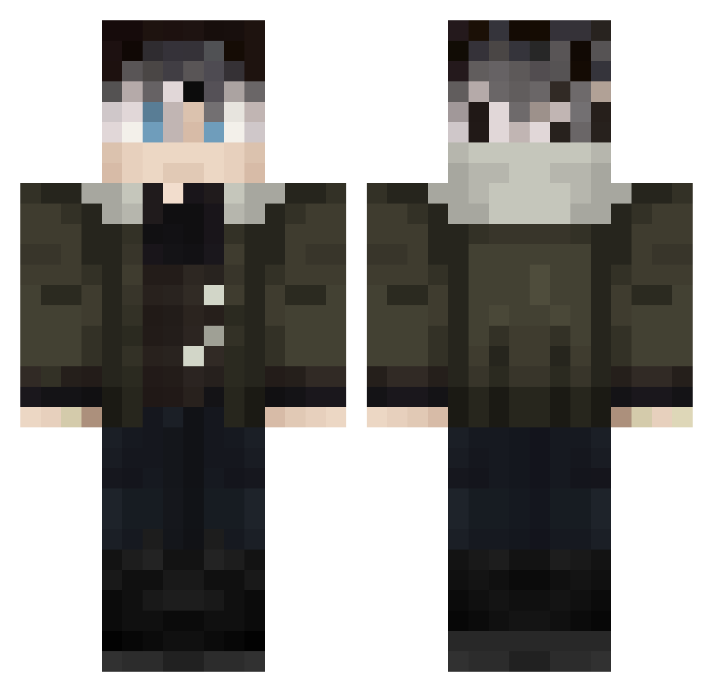 Tobiasf0bias Minecraft skin, front and back view