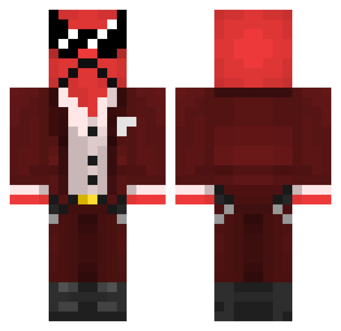 ChaserRoony Minecraft skin, front and back view