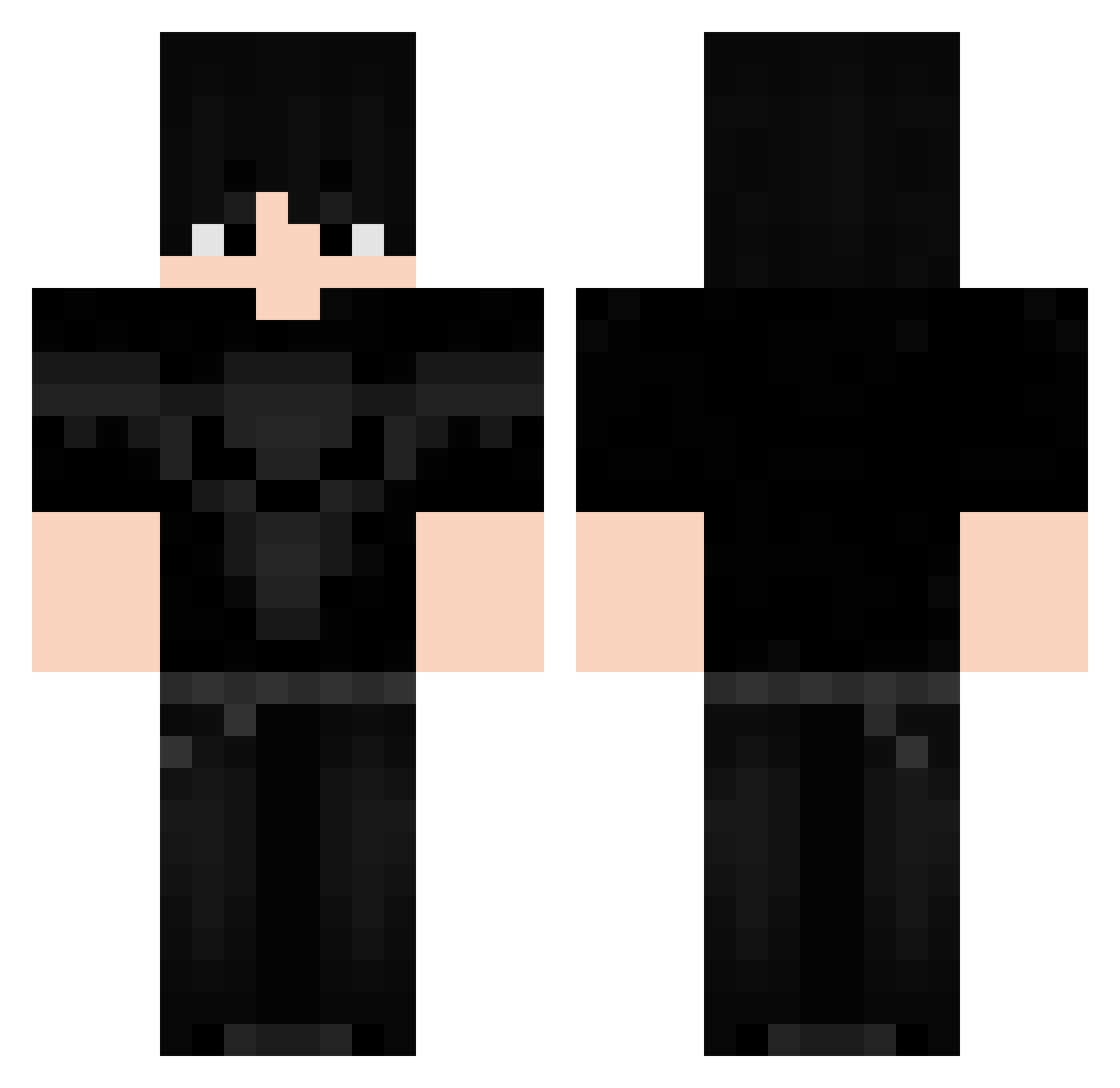 vyexz Minecraft skin, front and back view