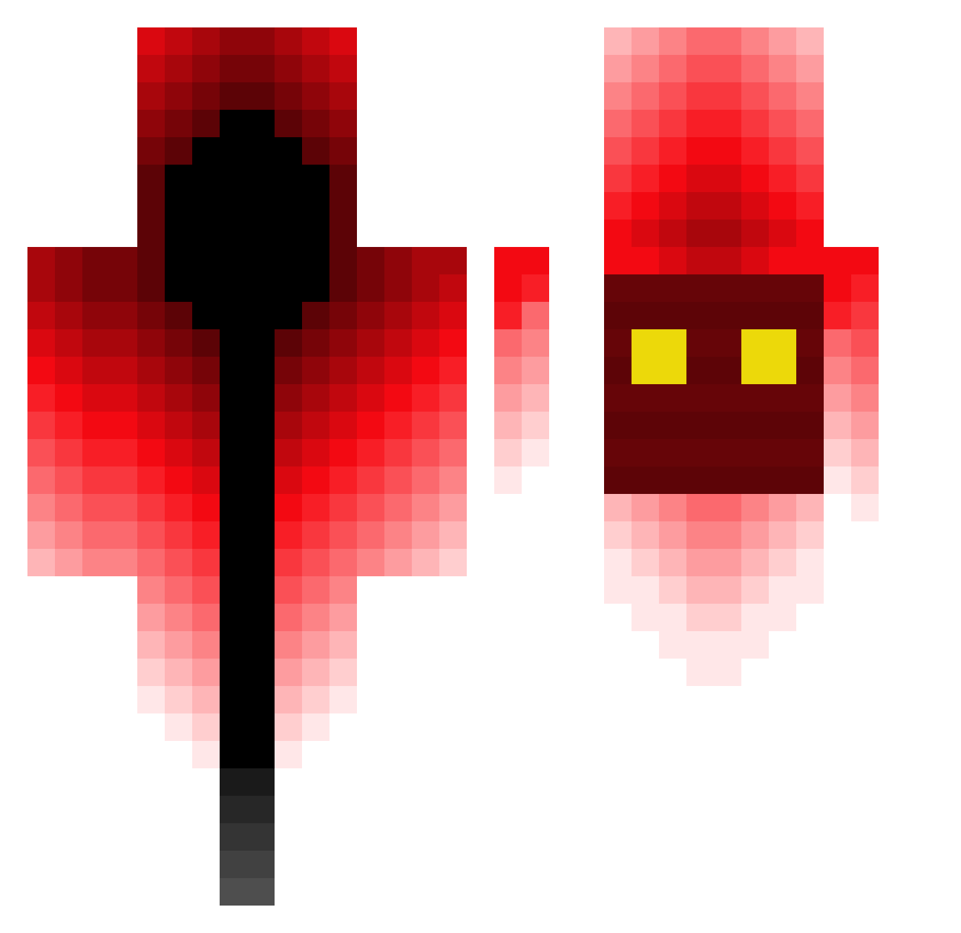 Wendi107 Minecraft skin, front and back view