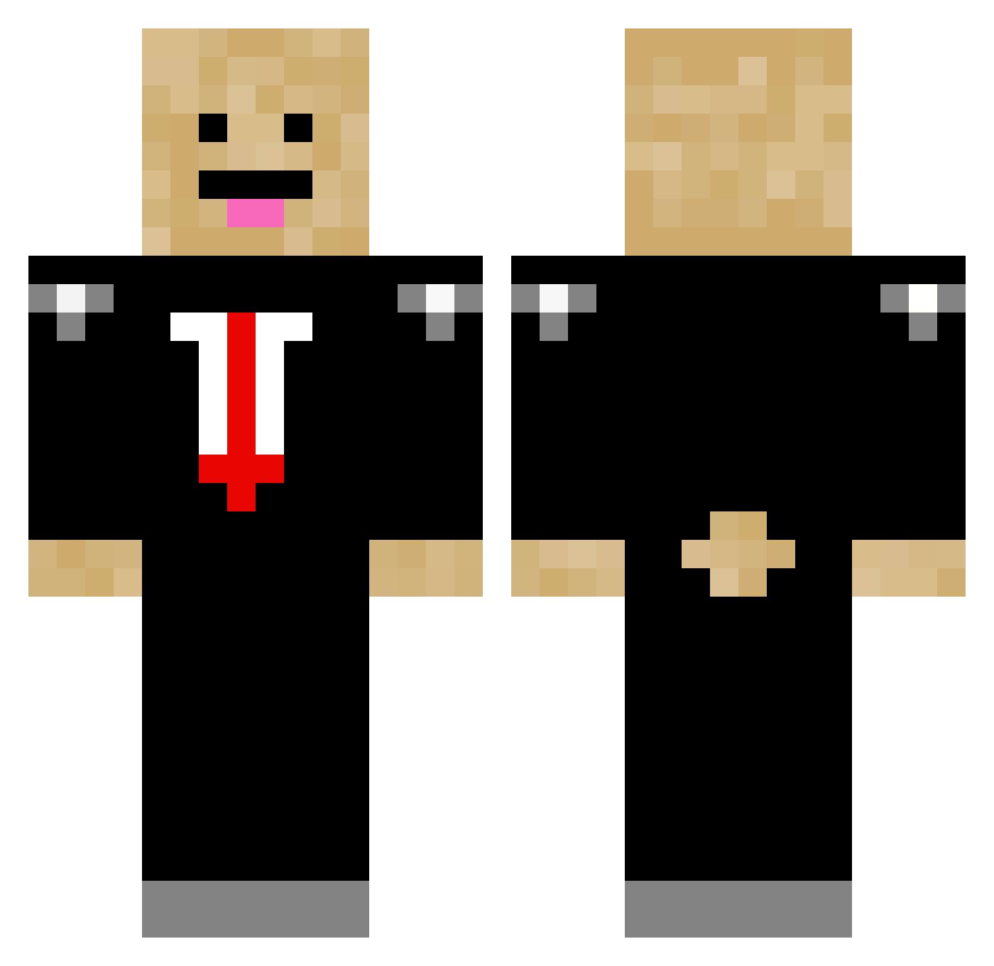 Vauhtimopsi Minecraft skin, front and back view