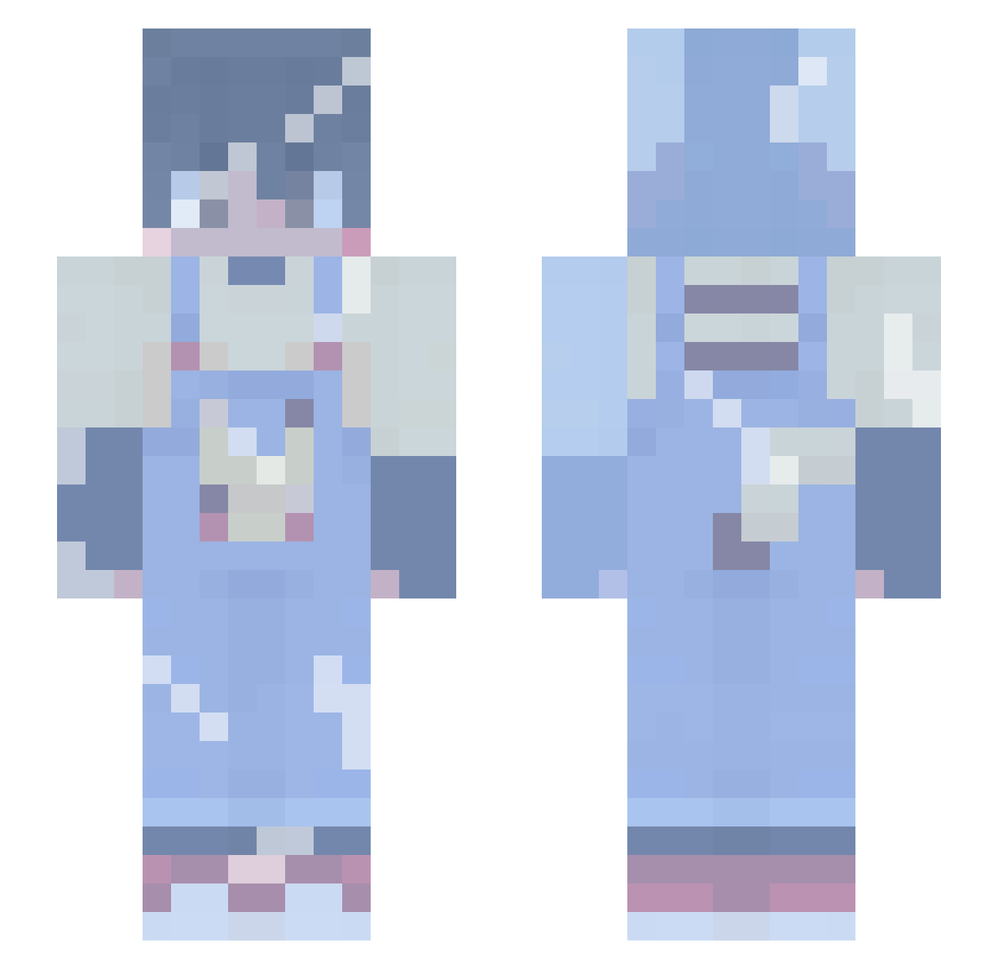 ostcr Minecraft skin, front and back view