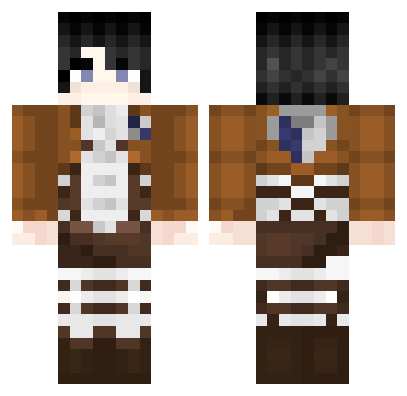 Thunder_154 Minecraft skin, front and back view