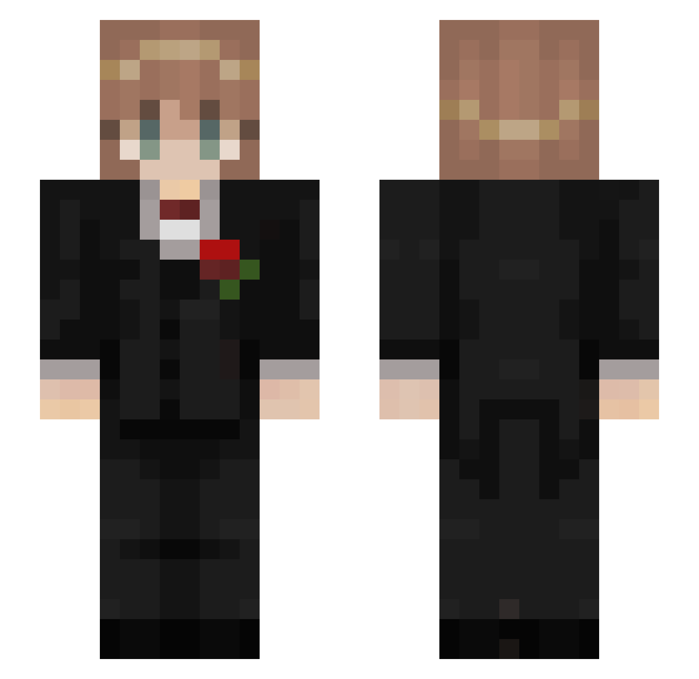 Katomancer Minecraft skin, front and back view