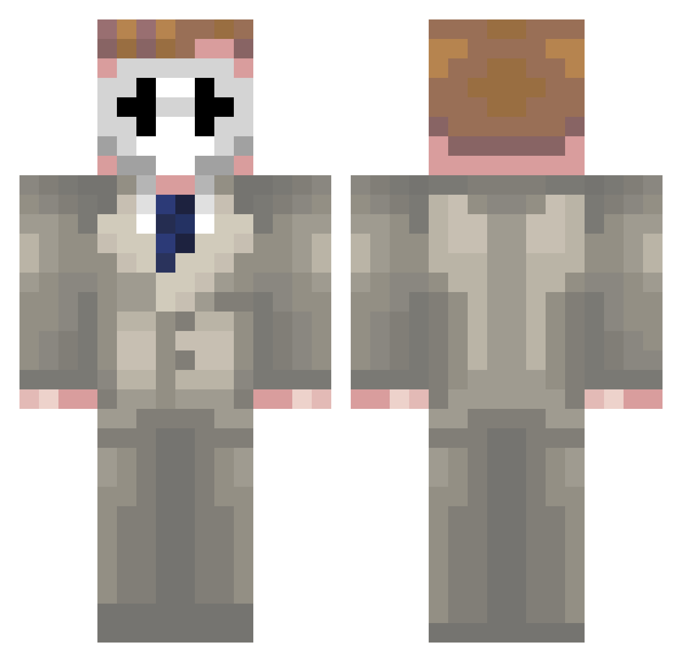 DisputedPurse23 Minecraft skin, front and back view