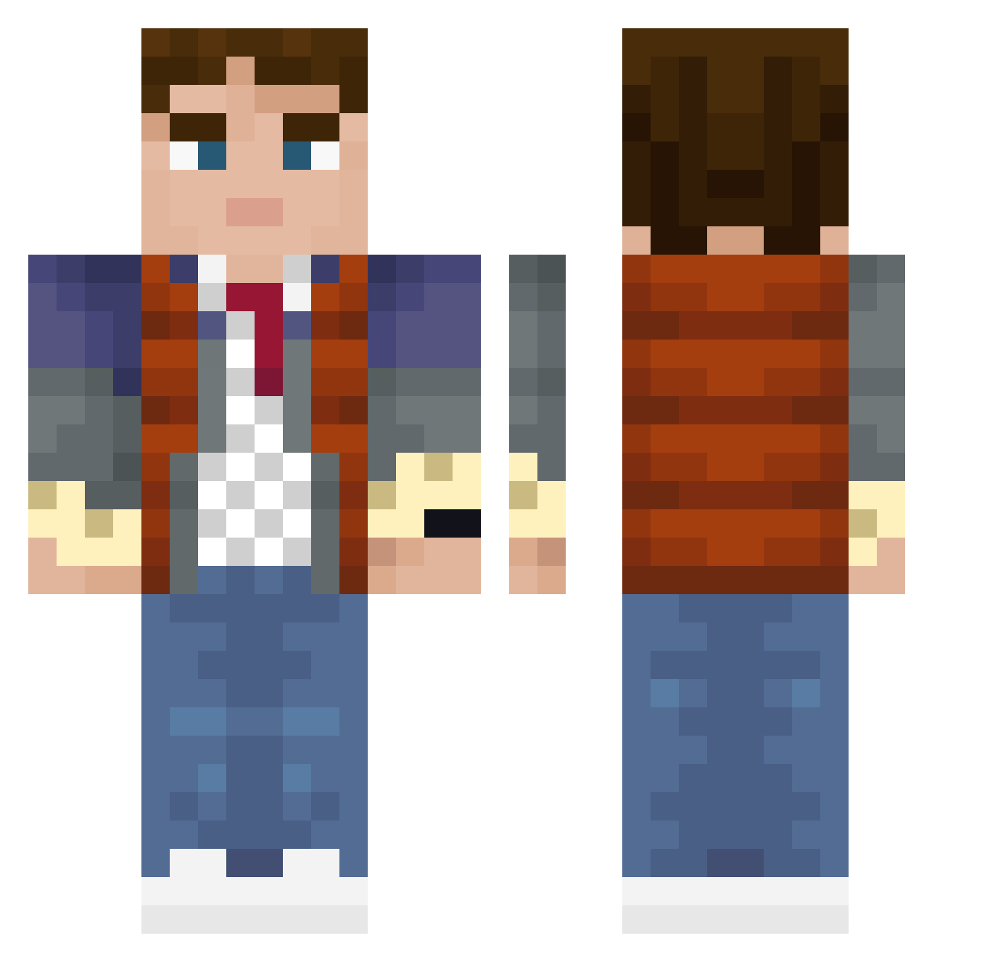 Hyatogamer Minecraft skin, front and back view