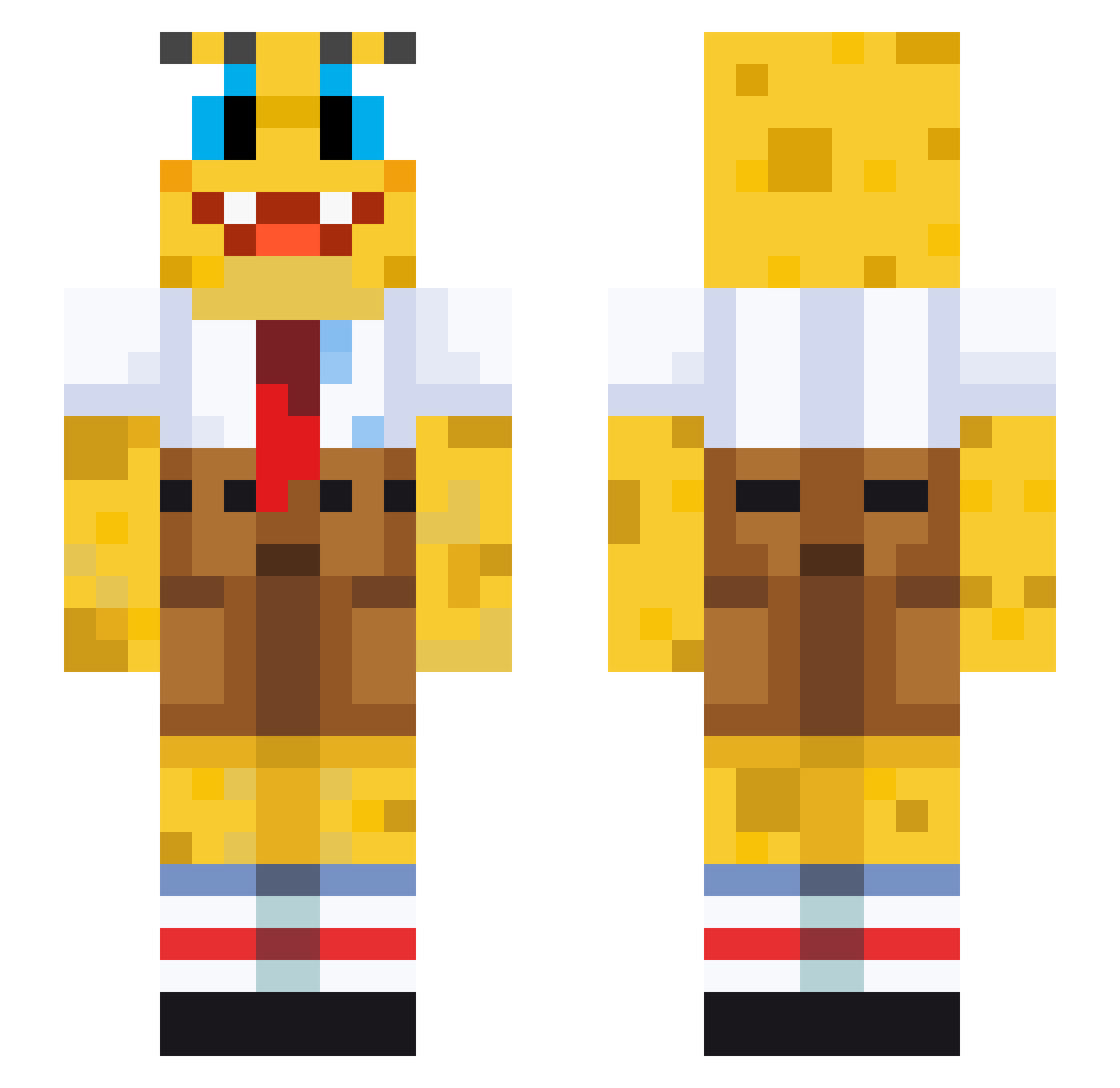PhonkedByDizzy Minecraft skin, front and back view