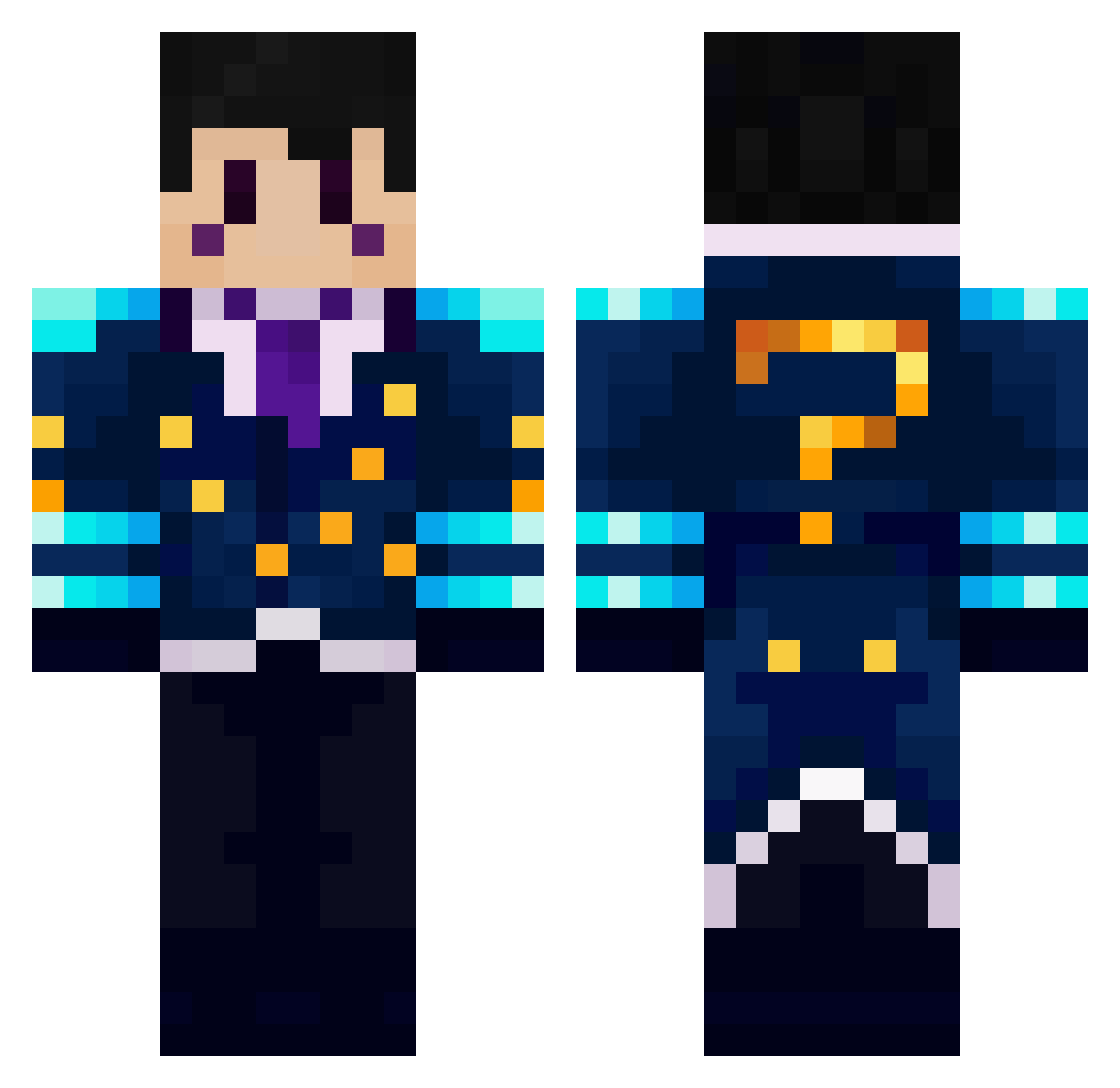Philippinguin Minecraft skin, front and back view