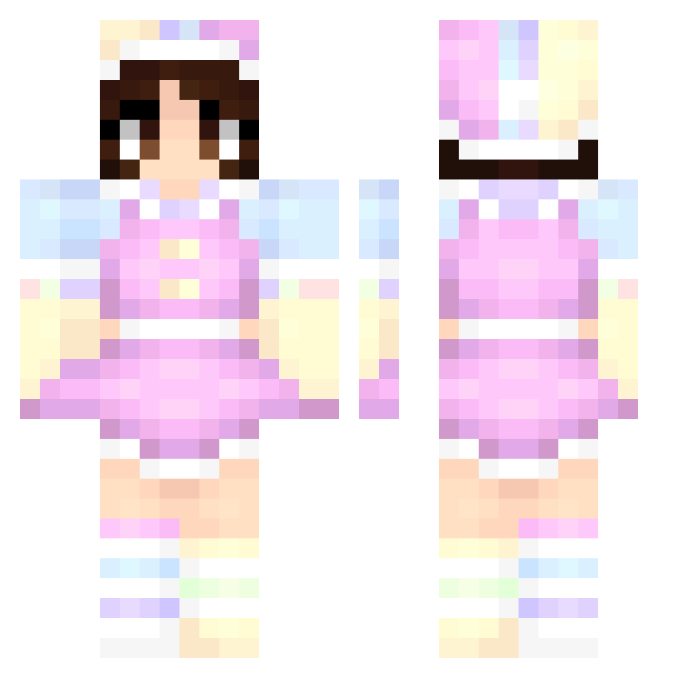 angorafelis Minecraft skin, front and back view