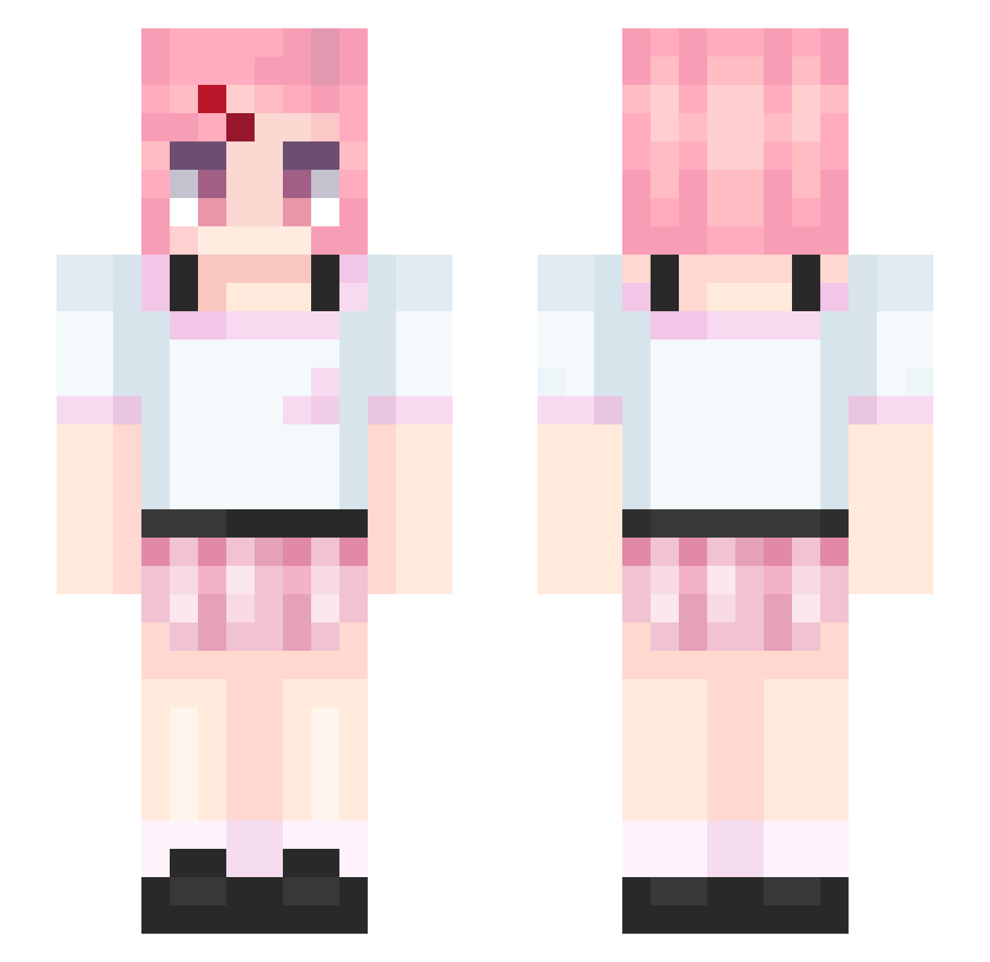 meowlittlekitten Minecraft skin, front and back view