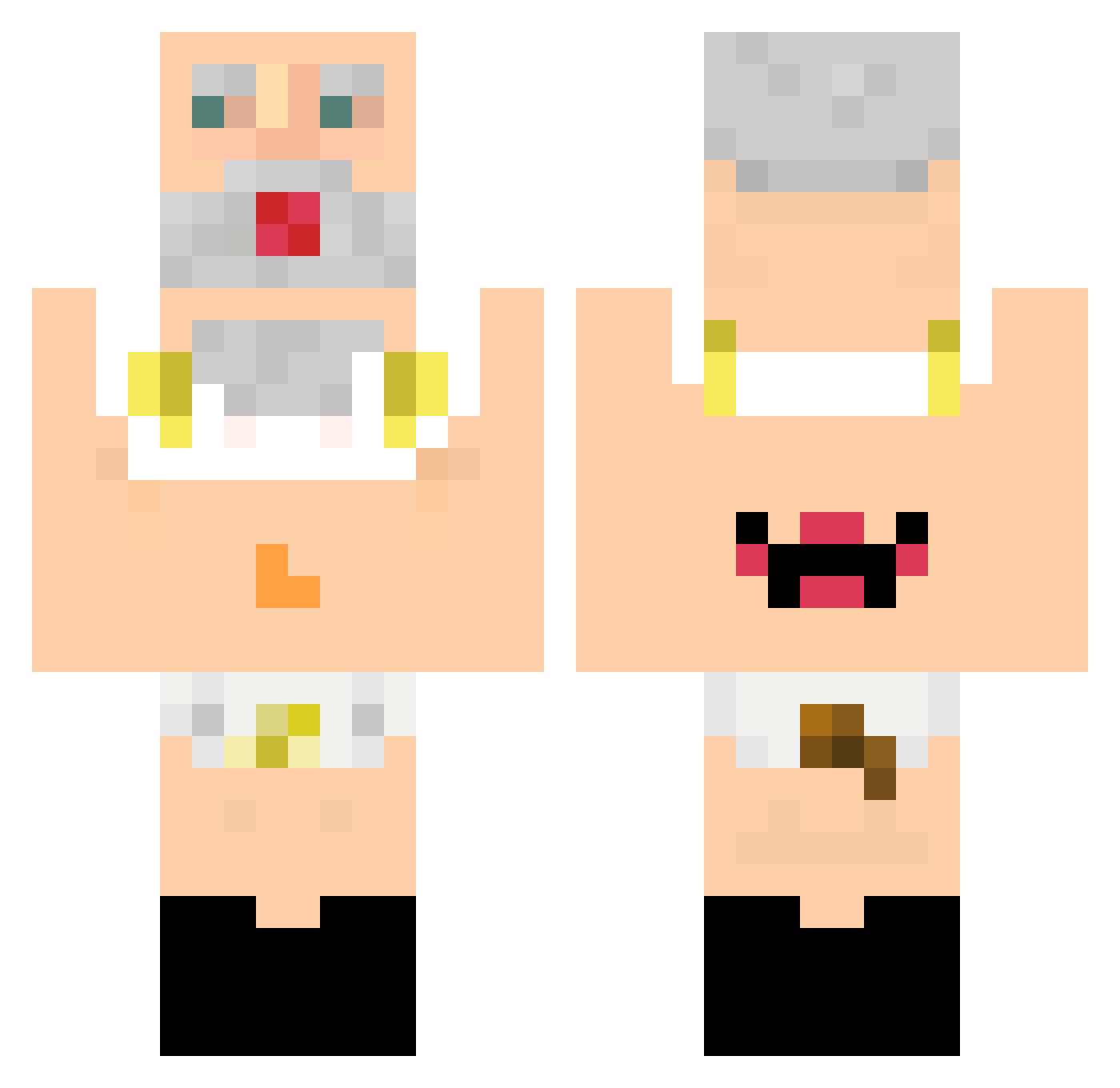 Allina Minecraft skin, front and back view