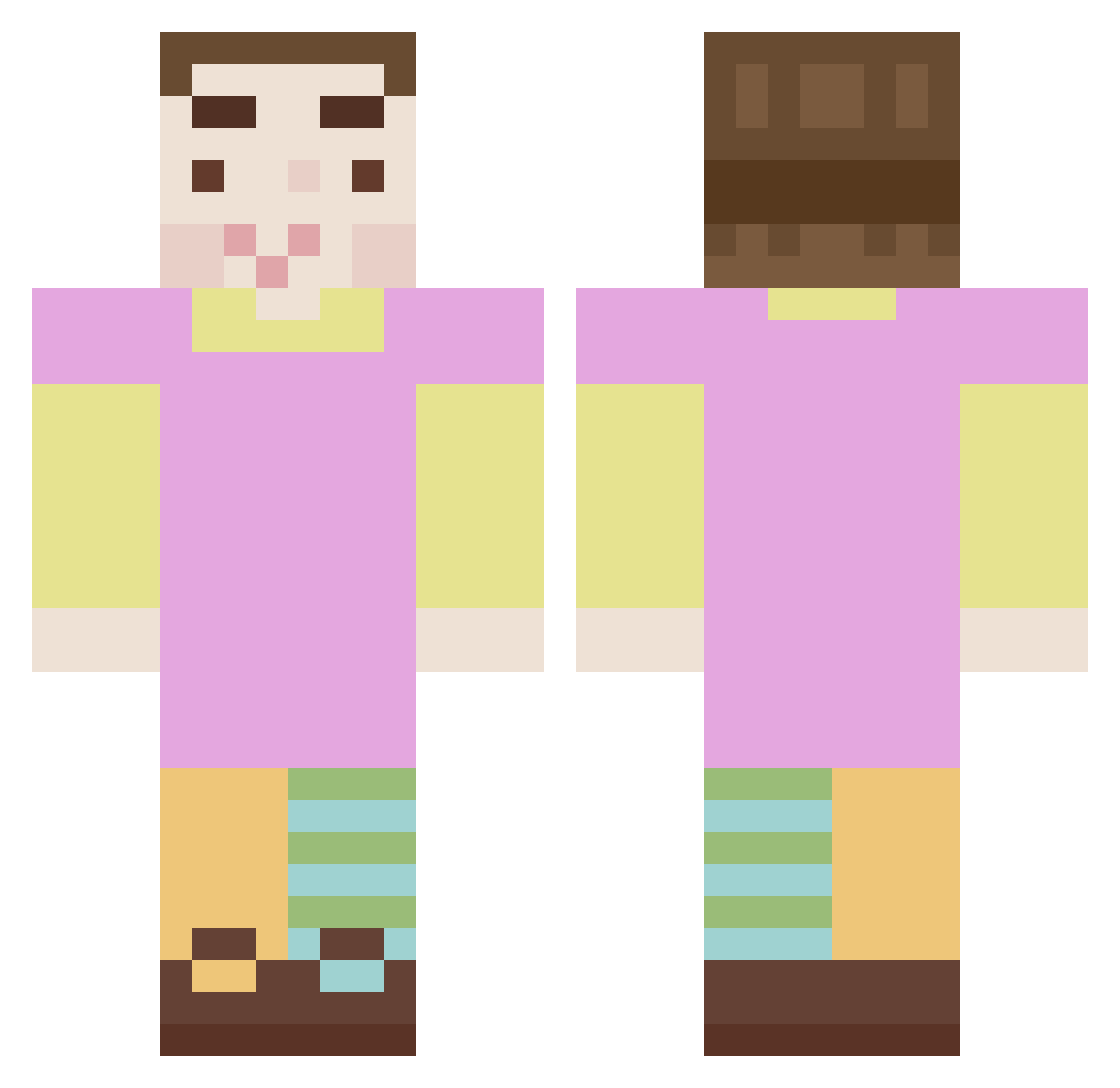 GreatGoofyGamer Minecraft skin, front and back view
