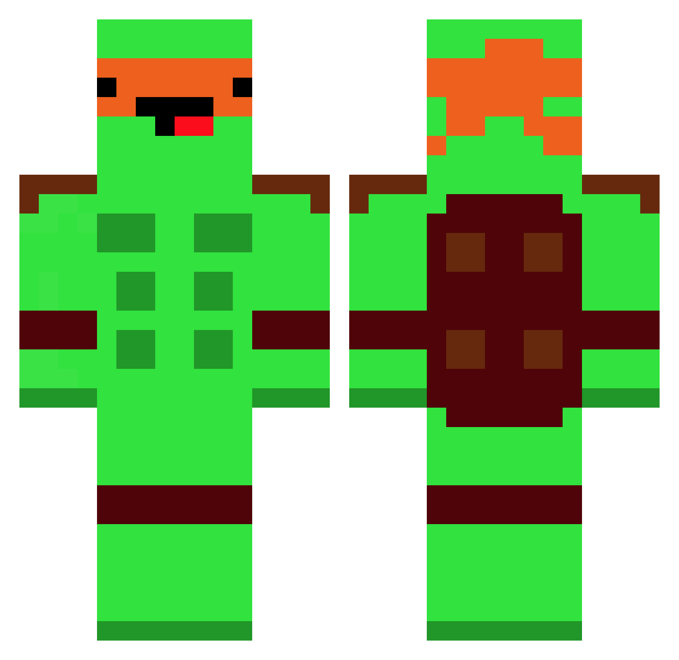 QwiL__ Minecraft skin, front and back view