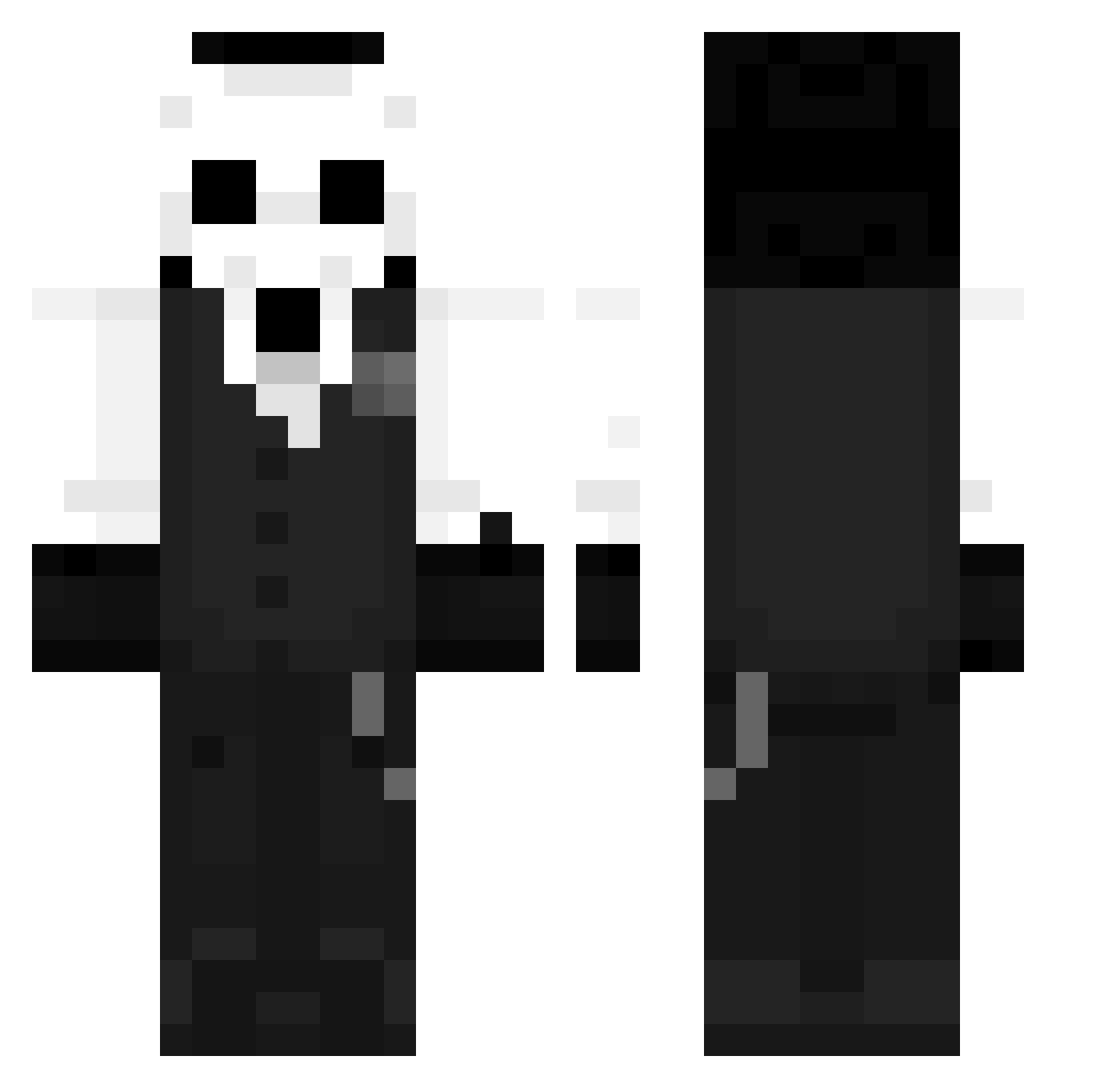 rolyo Minecraft skin, front and back view
