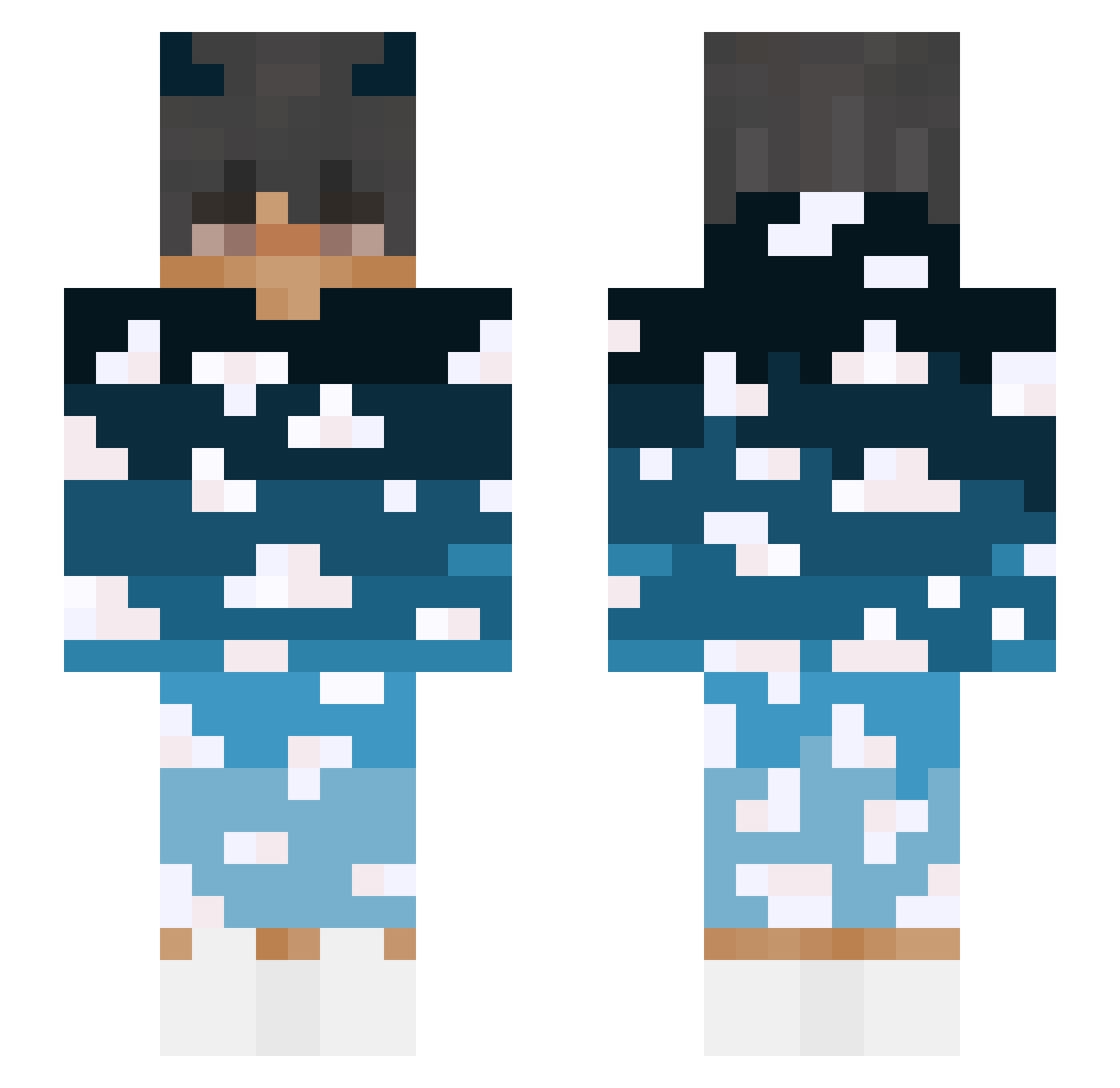 SmokPawel Minecraft skin, front and back view