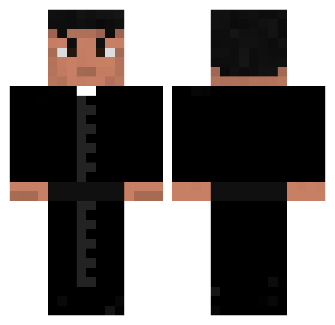 Maxi0_0 Minecraft skin, front and back view