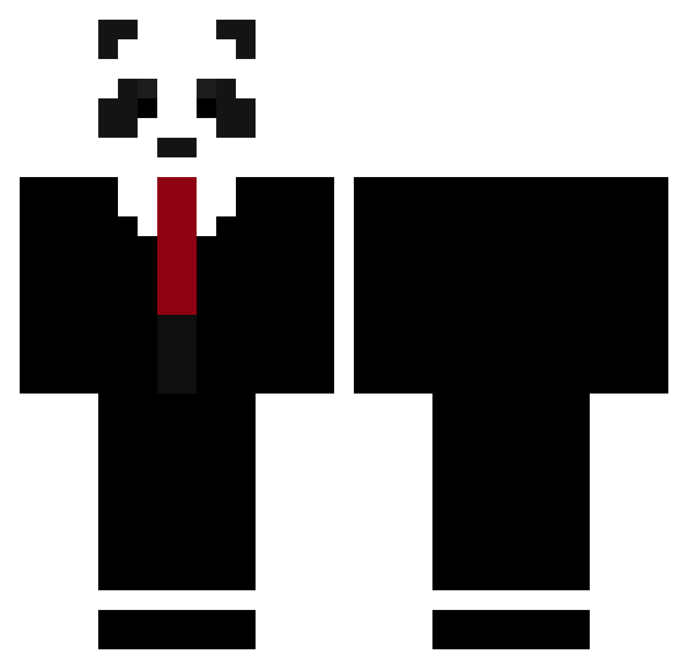 wokii Minecraft skin, front and back view