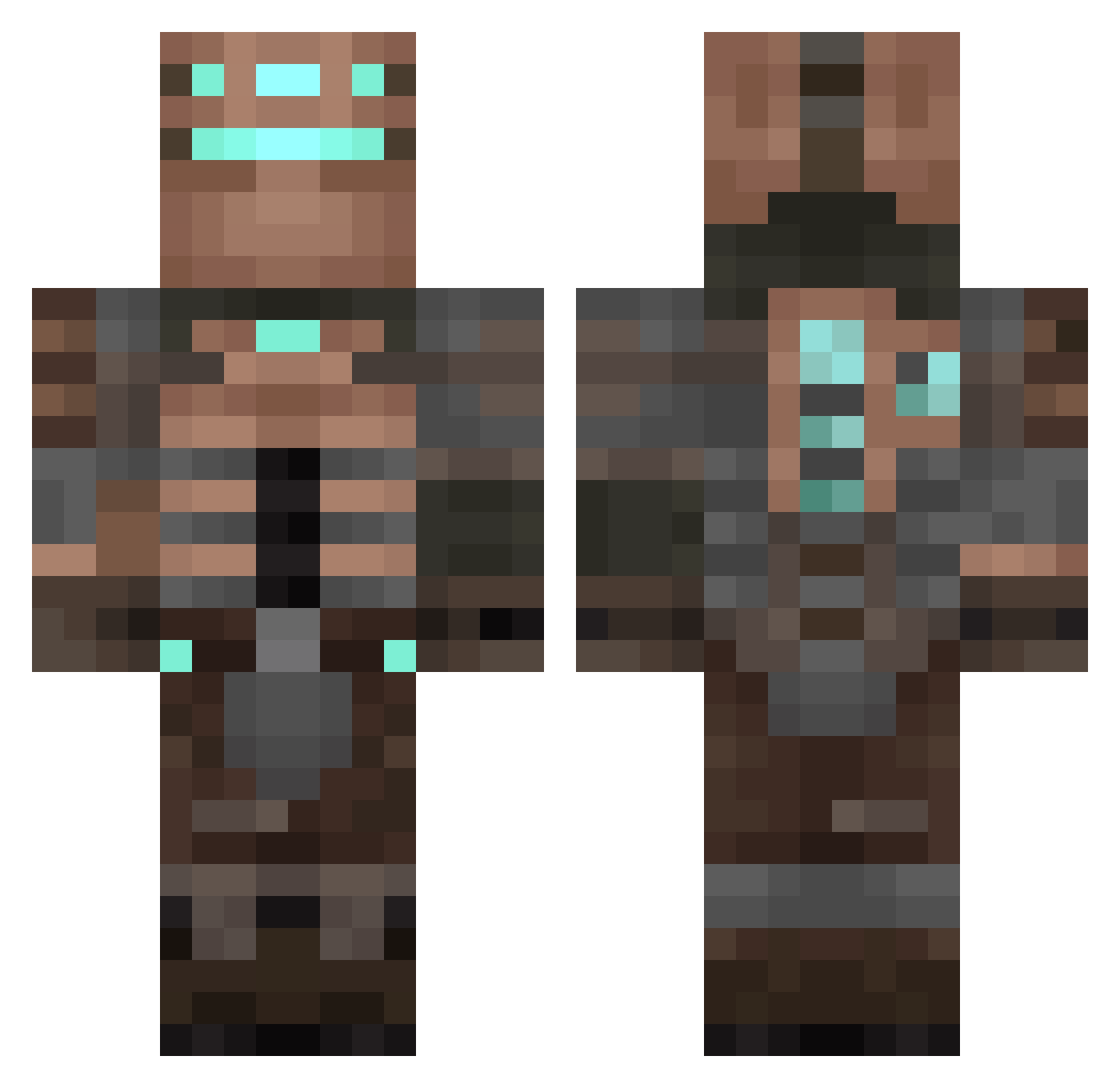 deportmigrants Minecraft skin, front and back view