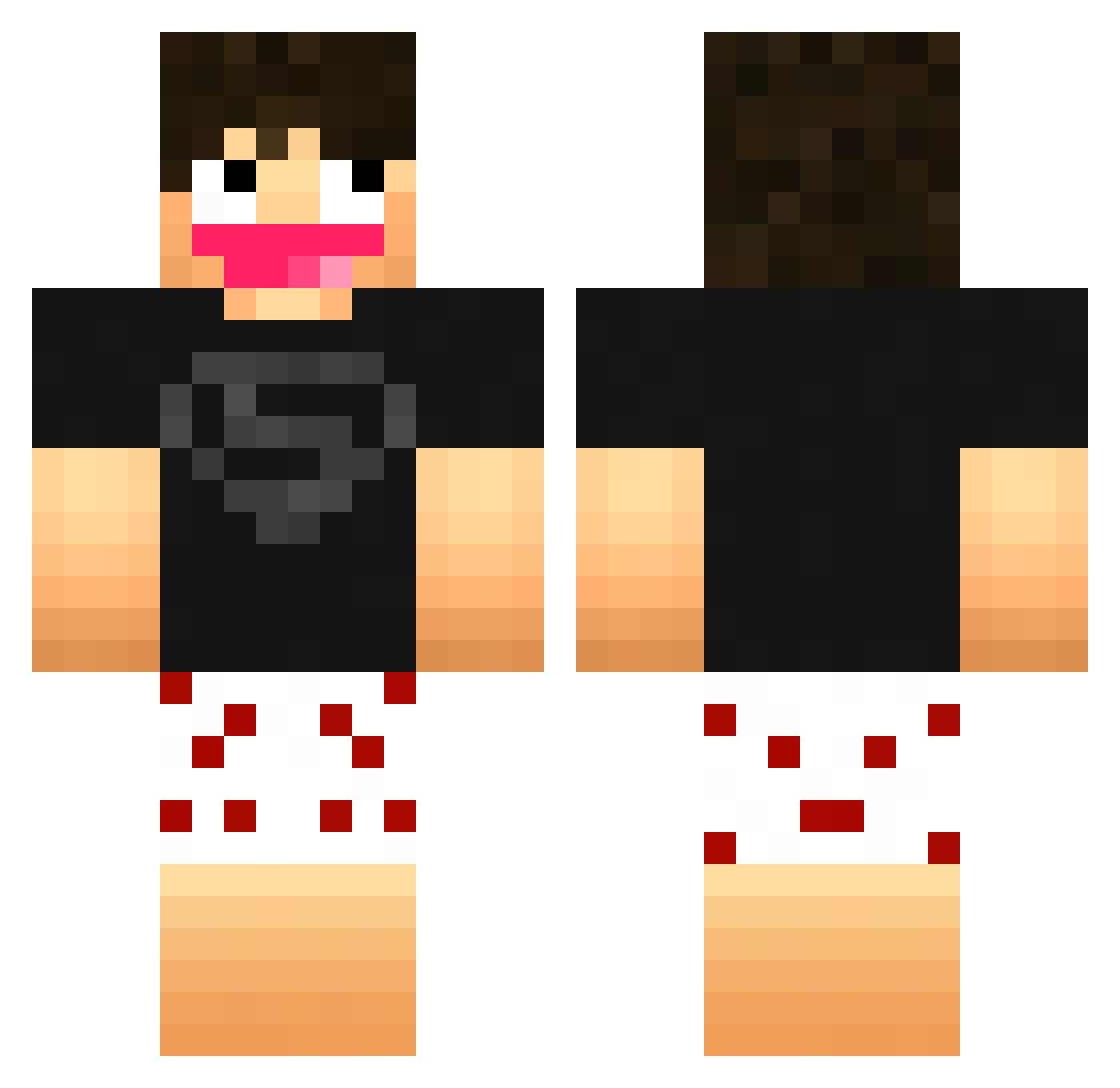 CristinaK1rchner Minecraft skin, front and back view