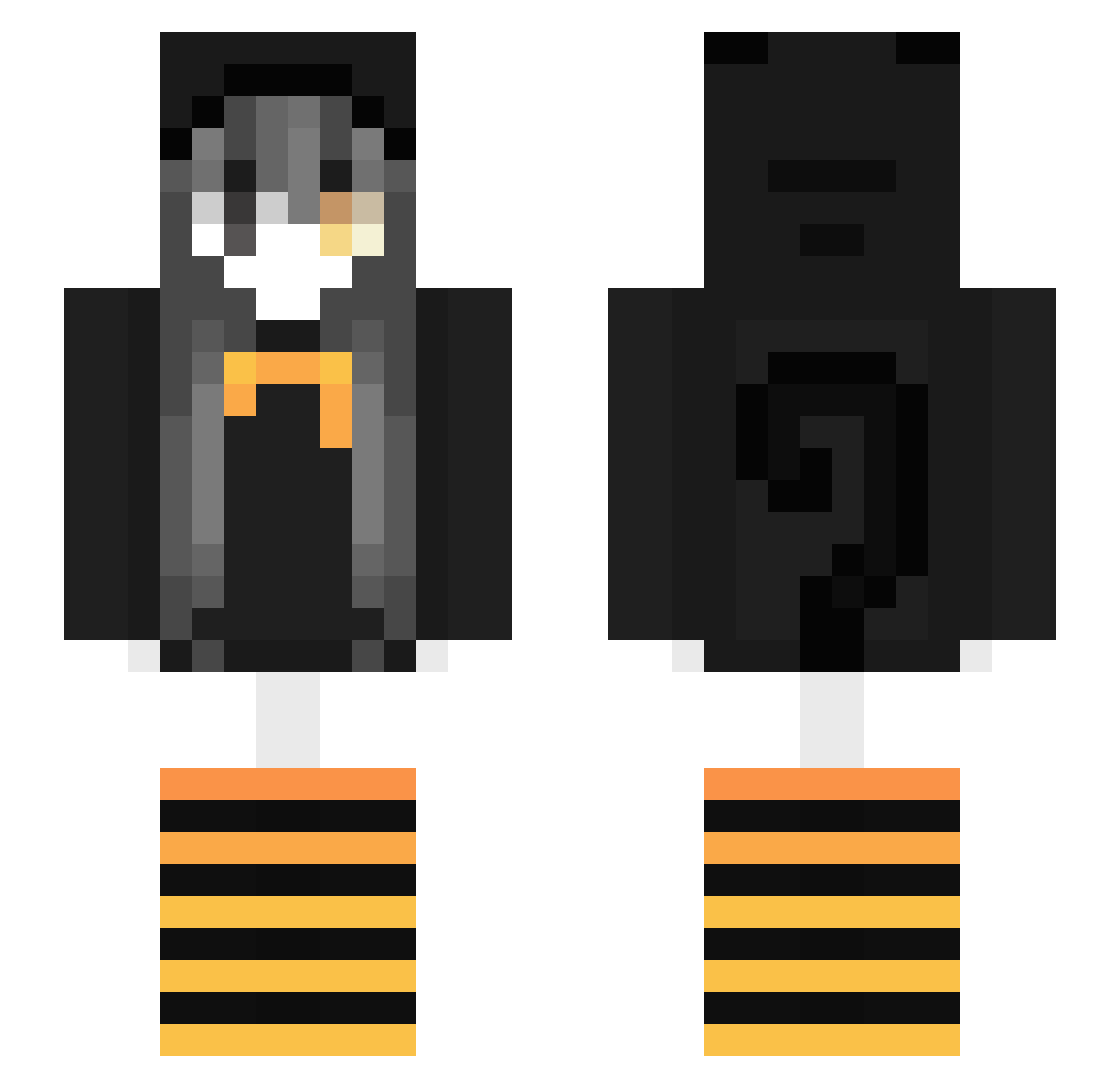 BeiZai_Yonezu Minecraft skin, front and back view