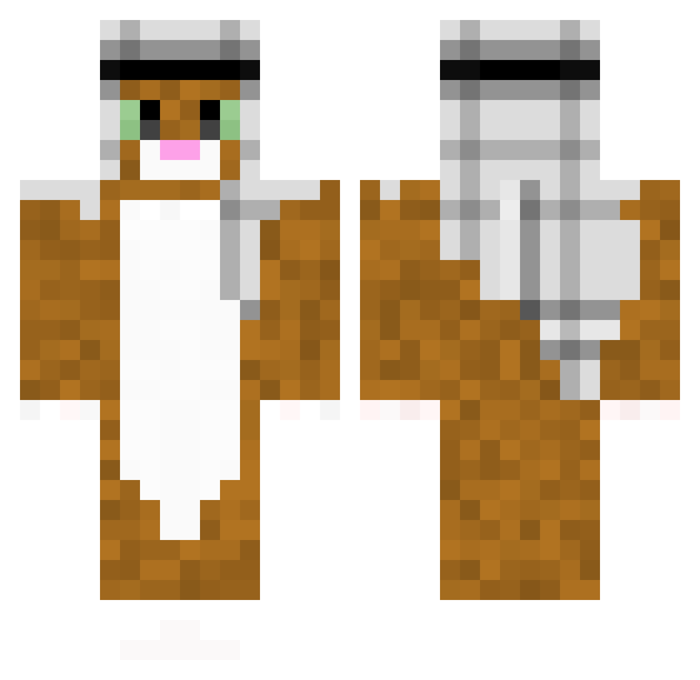 Vano_7 Minecraft skin, front and back view