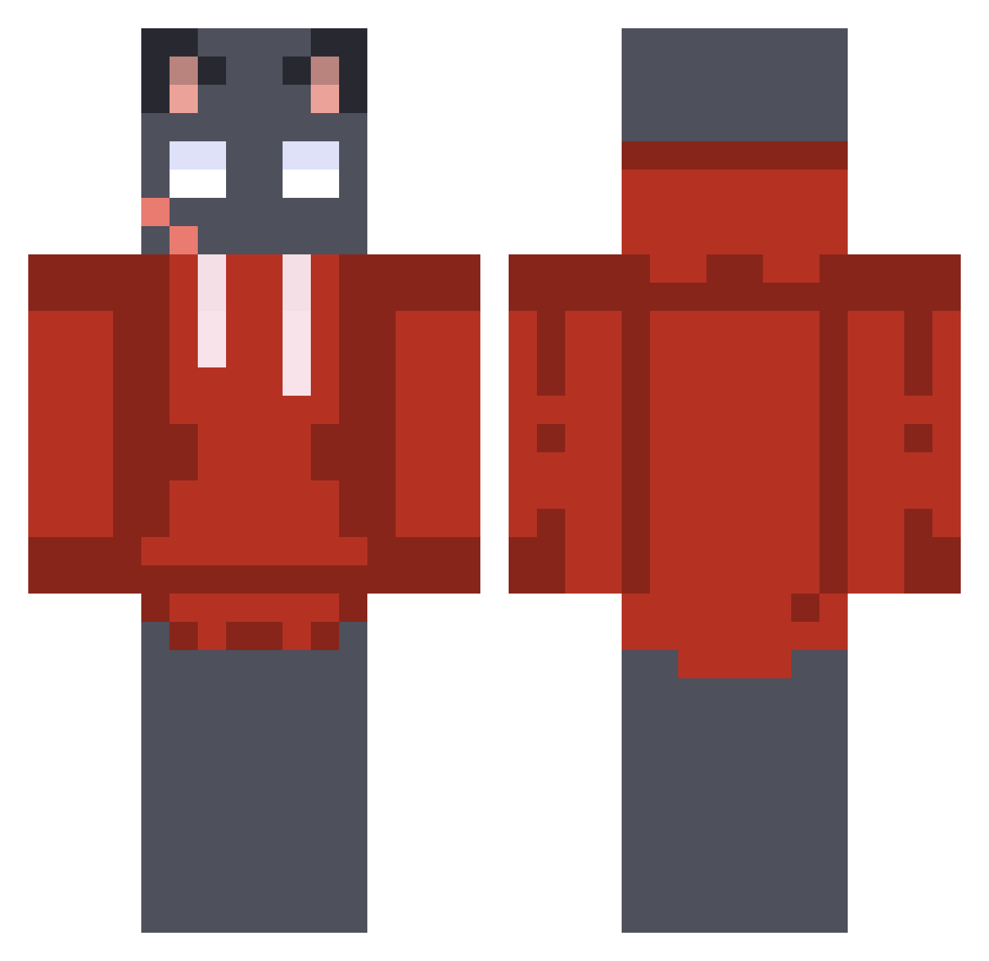 YankhoZ Minecraft skin, front and back view