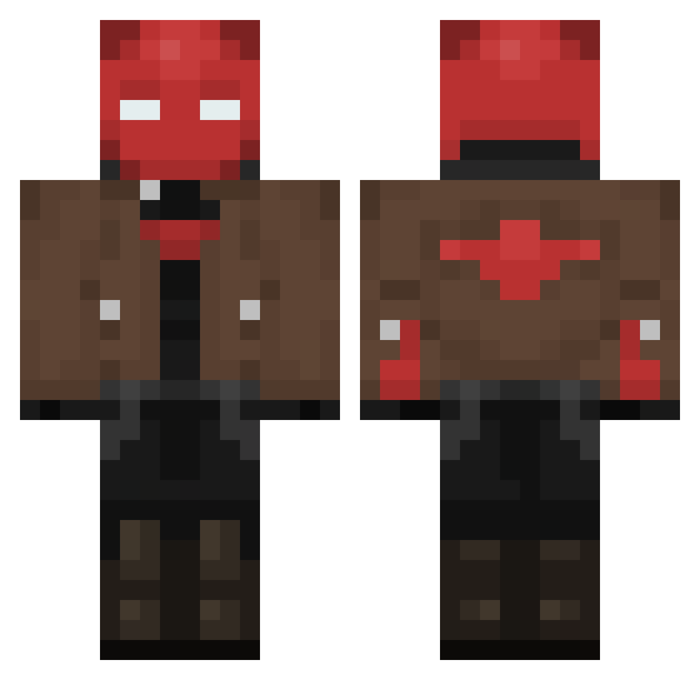 dandan822 Minecraft skin, front and back view