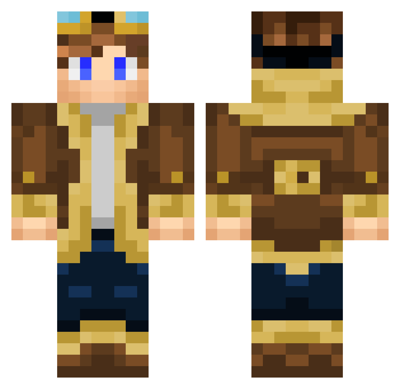 QuietCookie_ Minecraft skin, front and back view