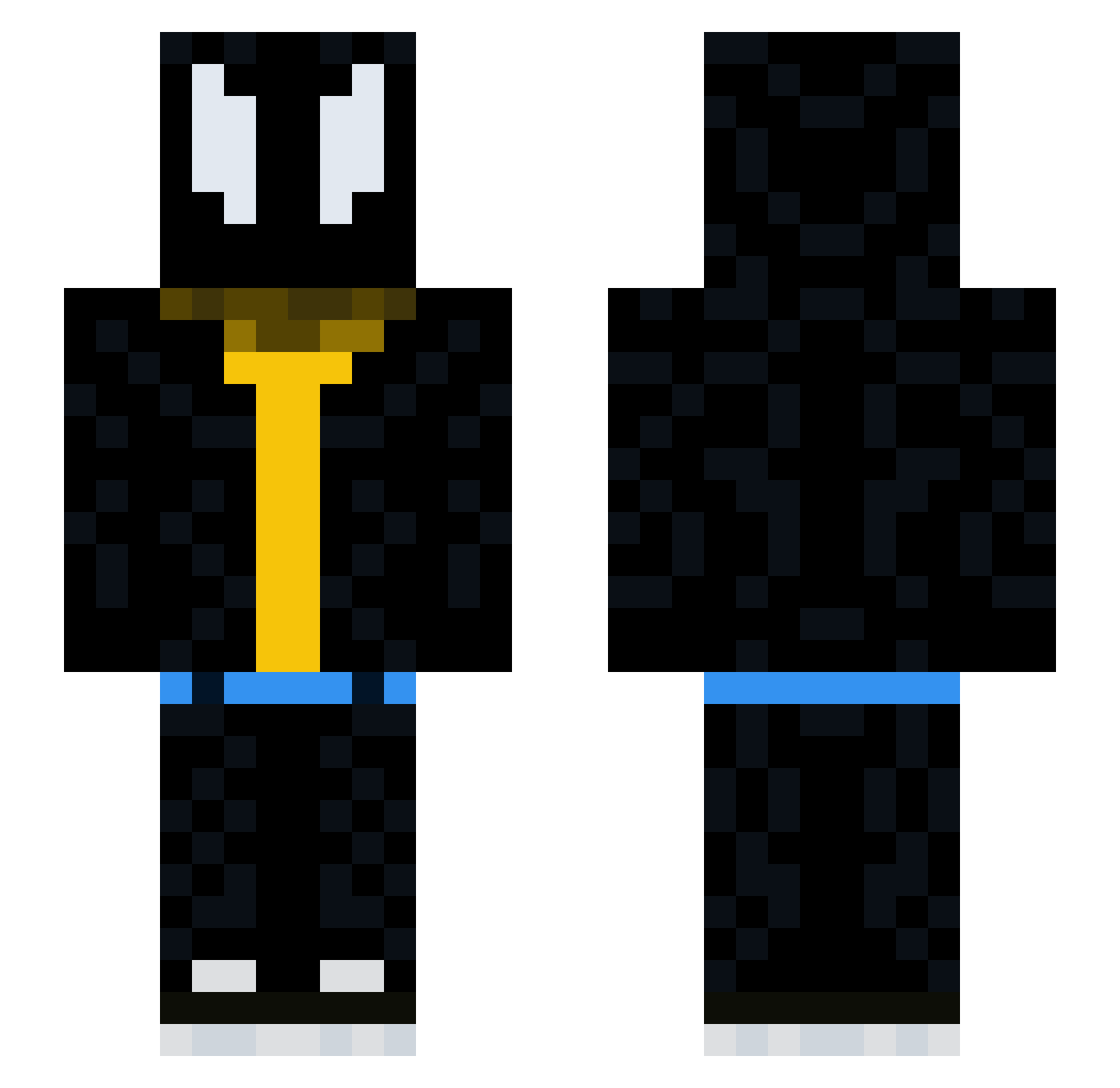 zerithm Minecraft skin, front and back view