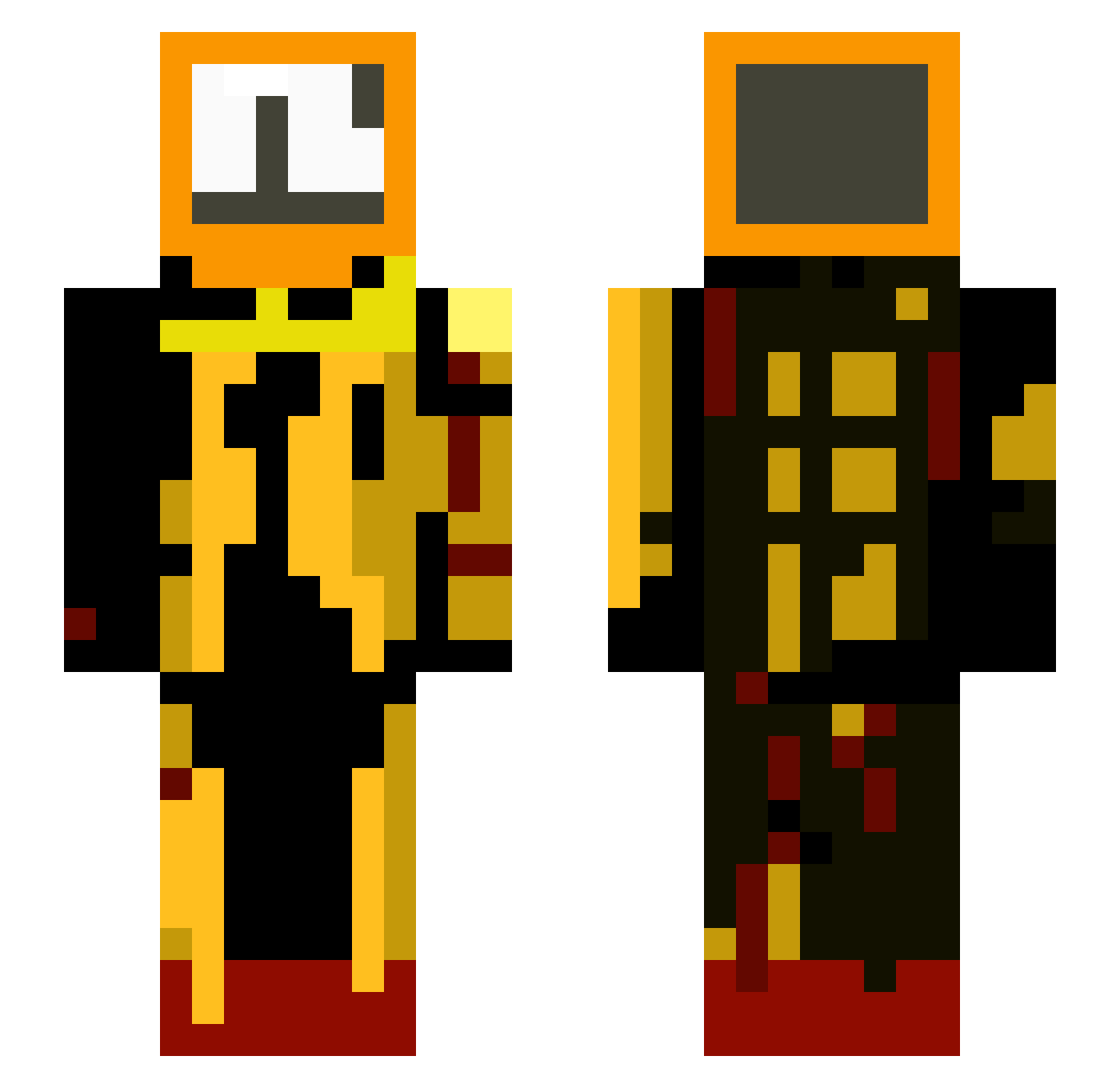 DuskImaginative Minecraft skin, front and back view