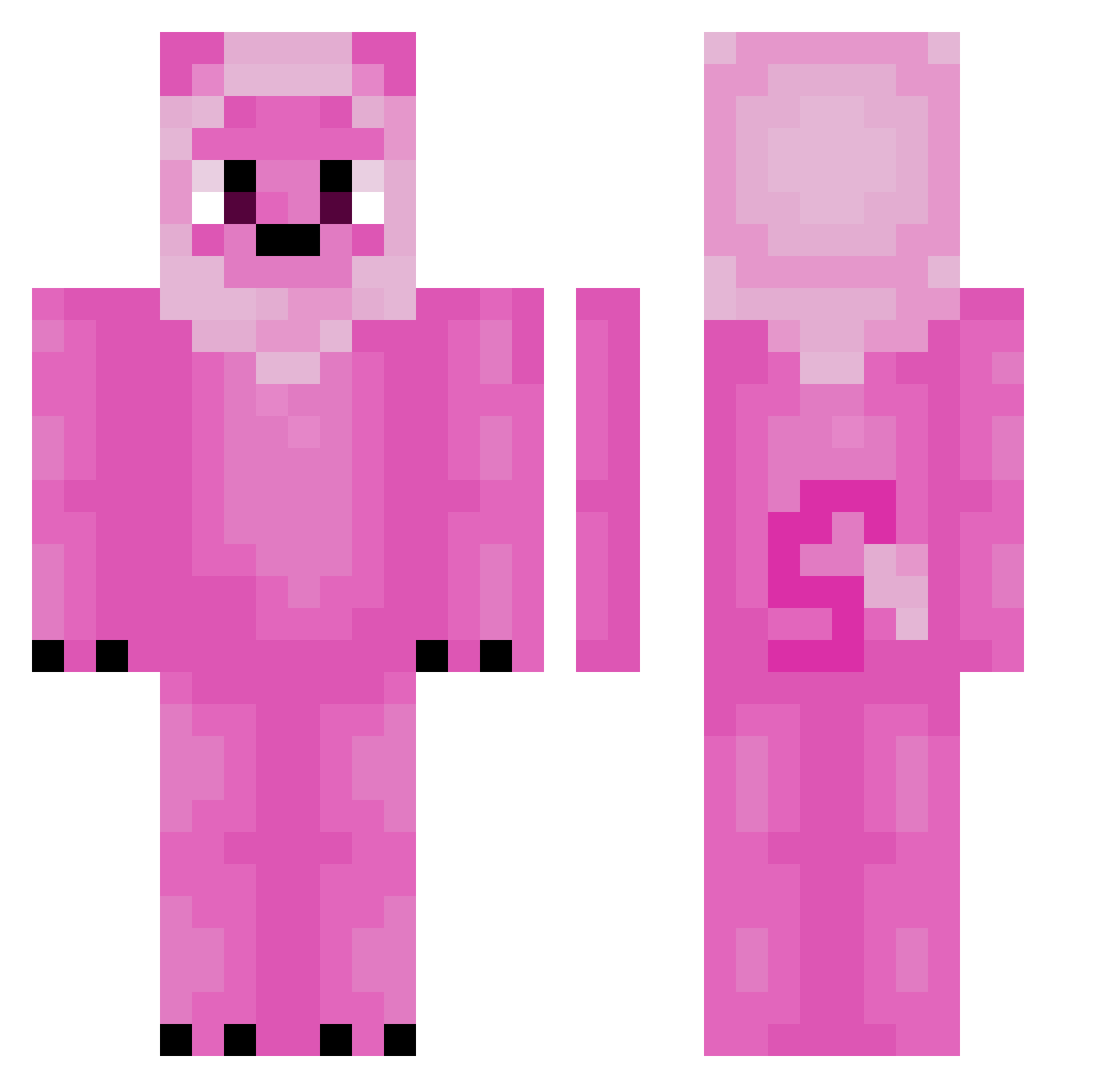bantikrose Minecraft skin, front and back view