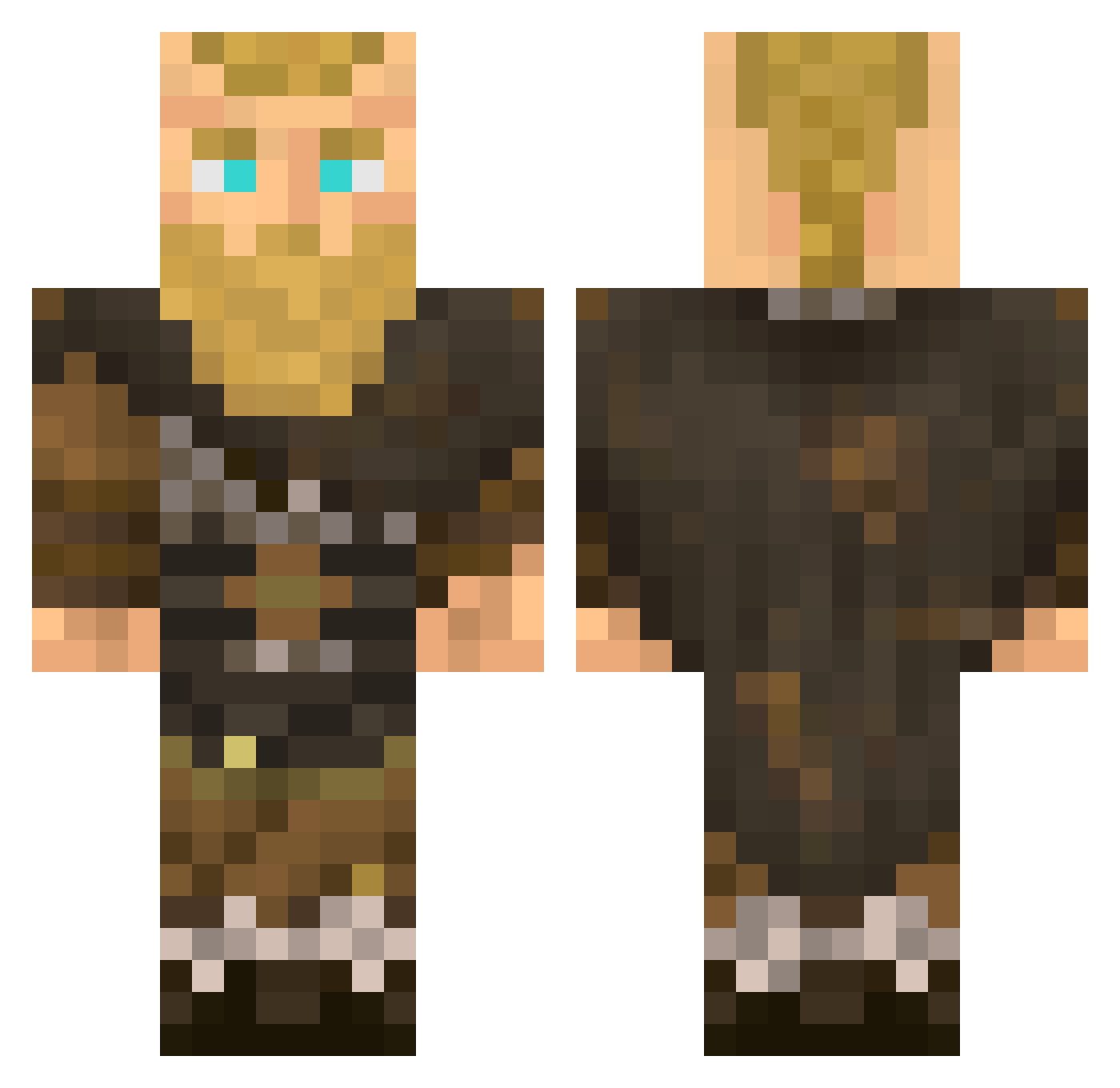 FreezzJr Minecraft skin, front and back view