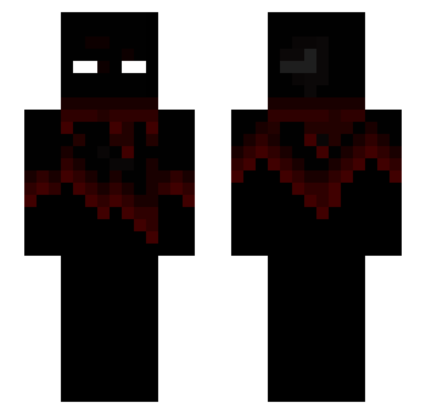 RettiK Minecraft skin, front and back view