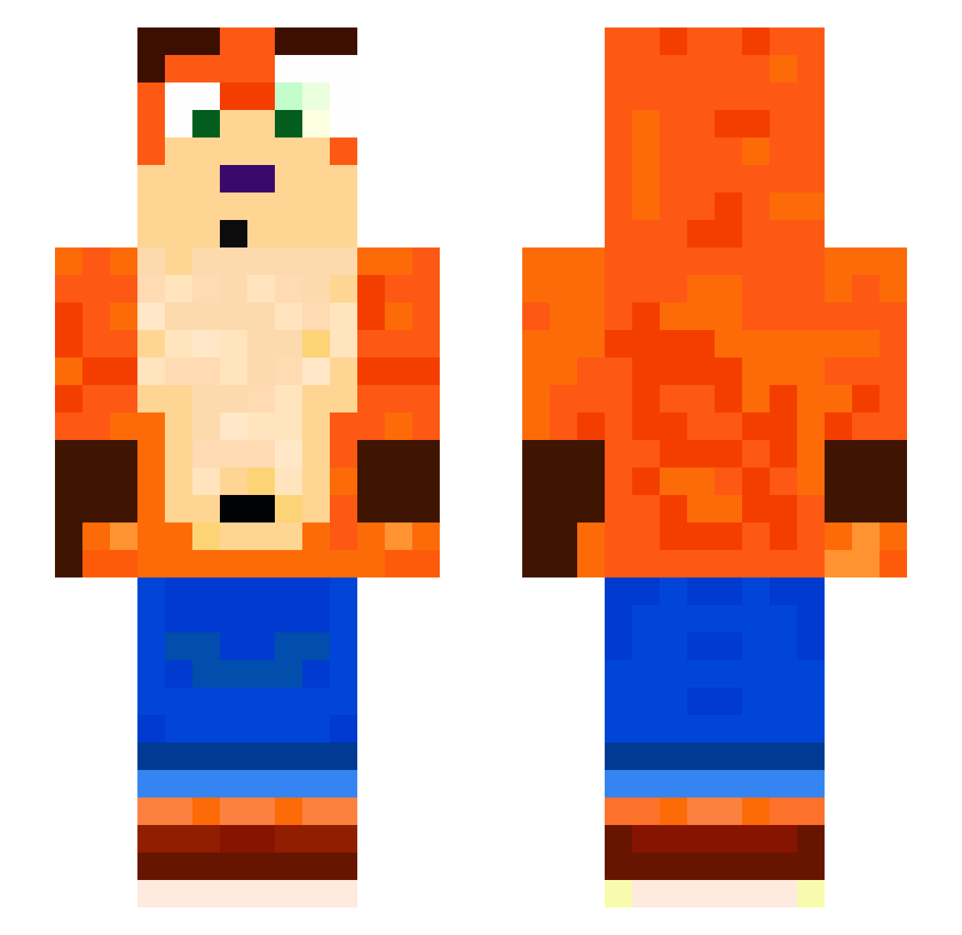 sch1eamiger Minecraft skin, front and back view