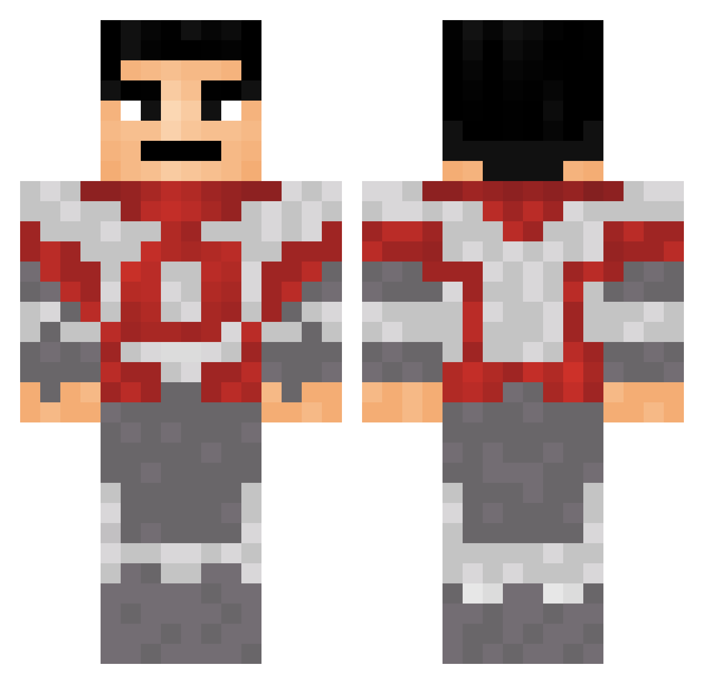 starraid_ Minecraft skin, front and back view