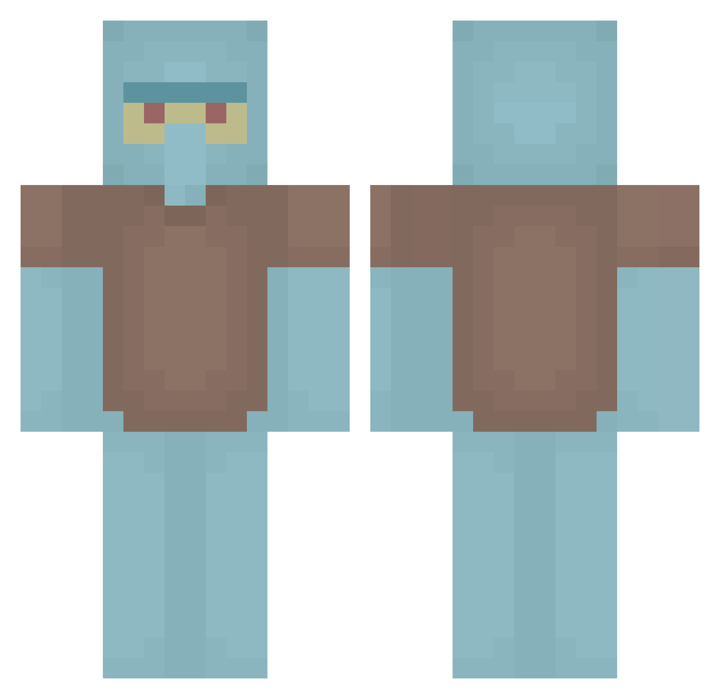 Kyozumei Minecraft skin, front and back view