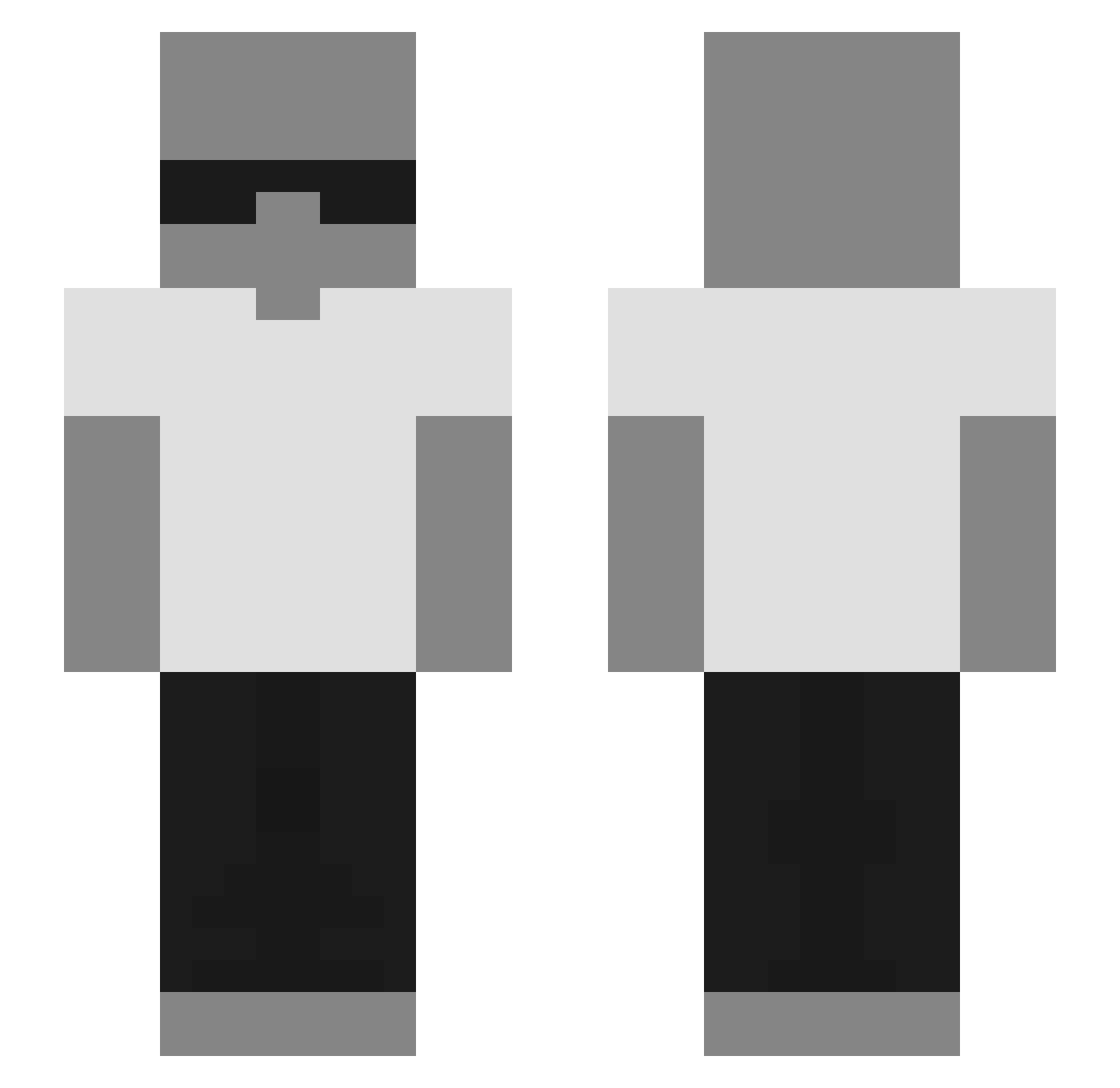 younez Minecraft skin, front and back view