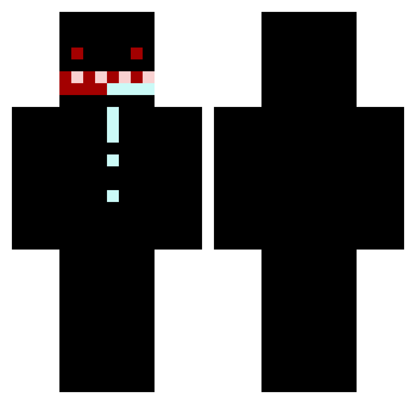 Experimento0 Minecraft skin, front and back view