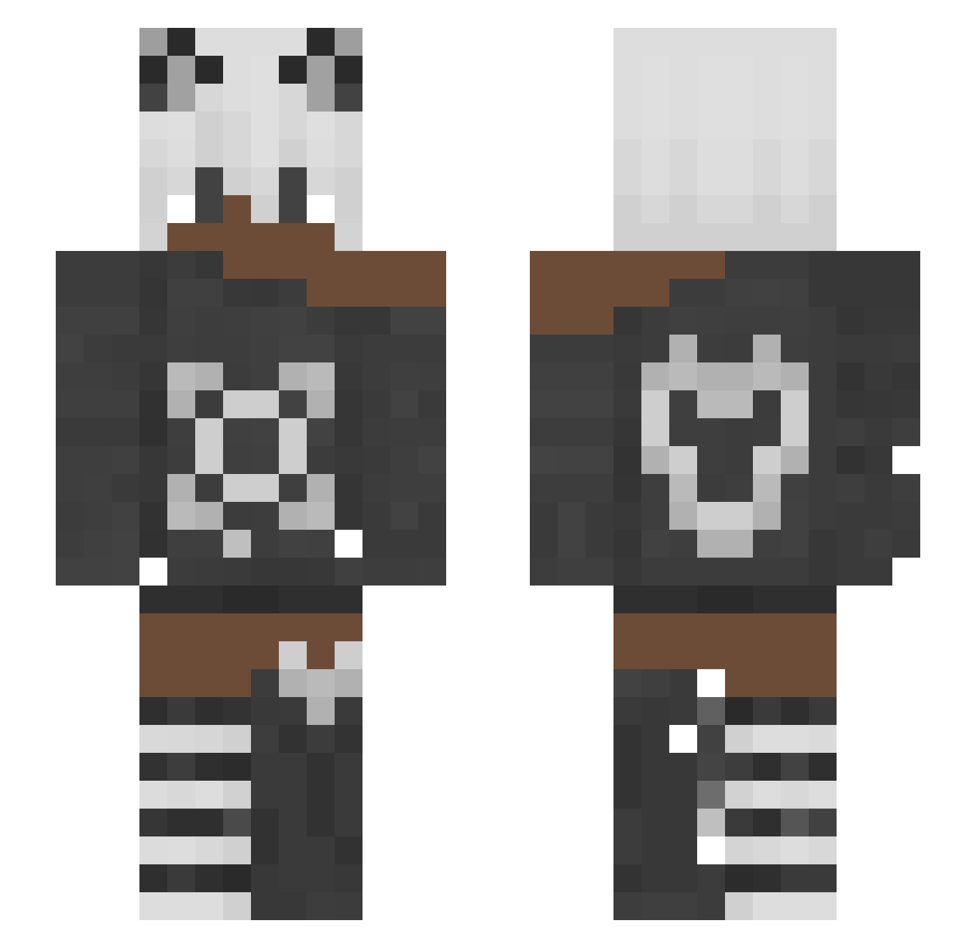 Sakifuu Minecraft skin, front and back view