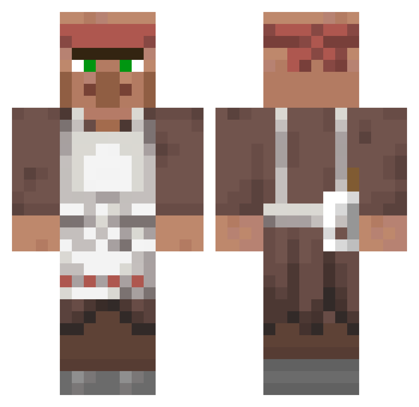 TunaSALAD134 Minecraft skin, front and back view