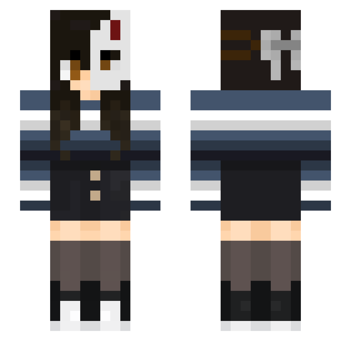 CheeseHunter203 Minecraft skin, front and back view